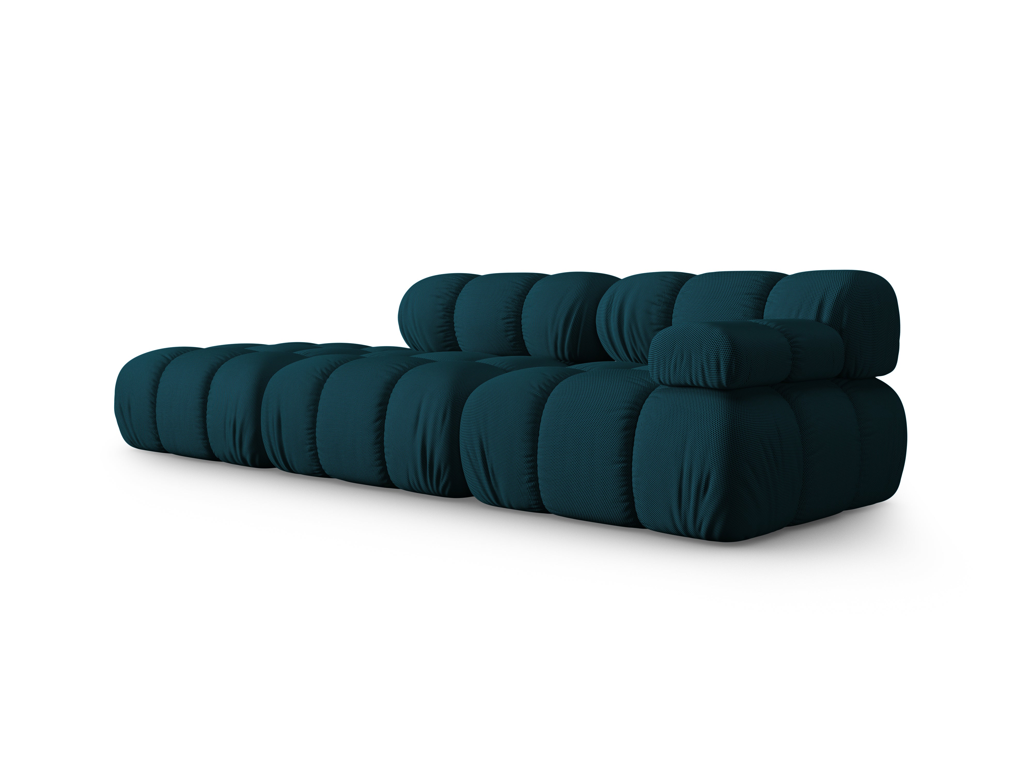 Sofa modułowa otwarta lewostronna BELLIS morska tkanina 3D