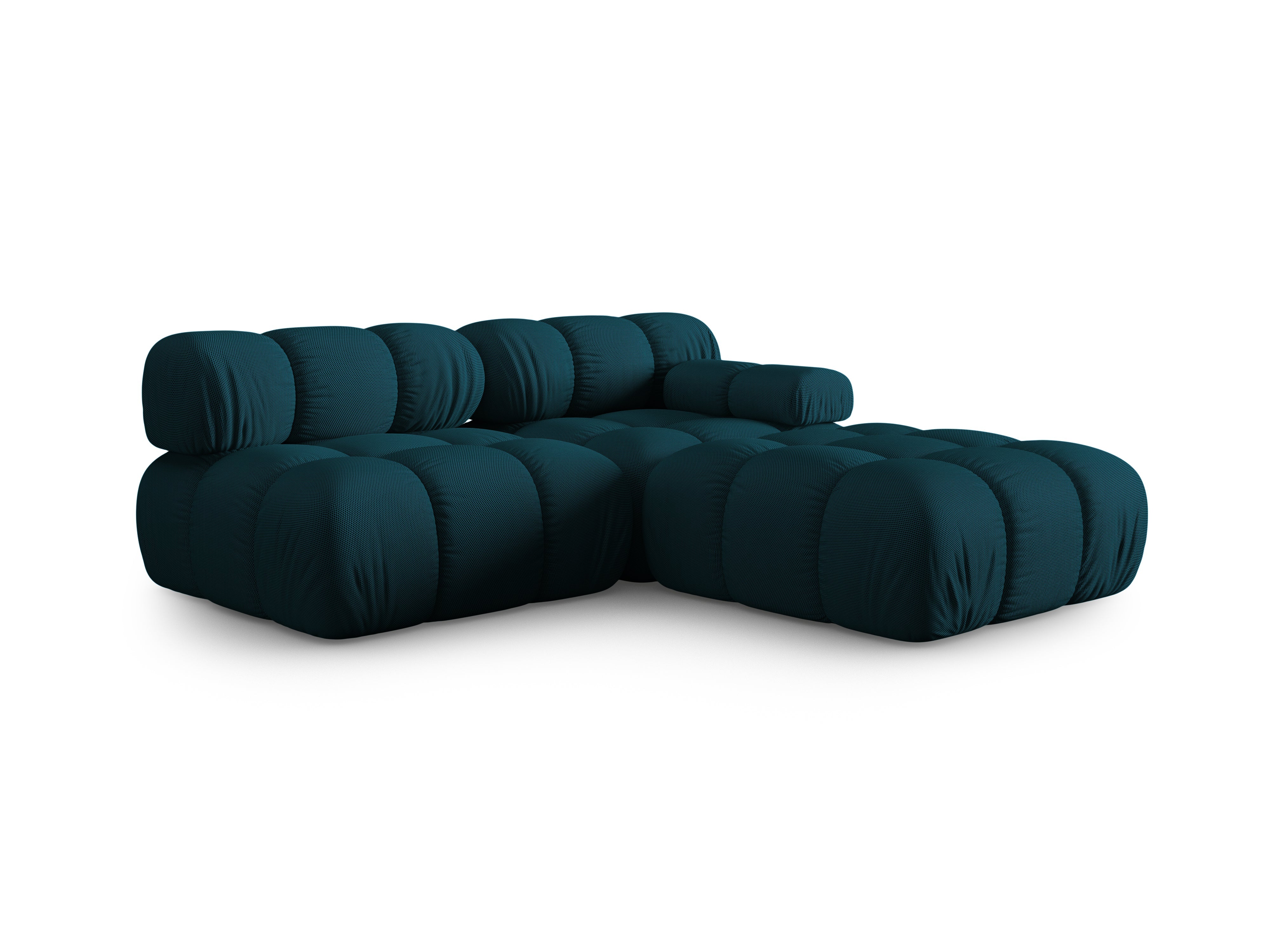 Sofa modułowa otwarta lewostronna BELLIS morska tkanina 3D