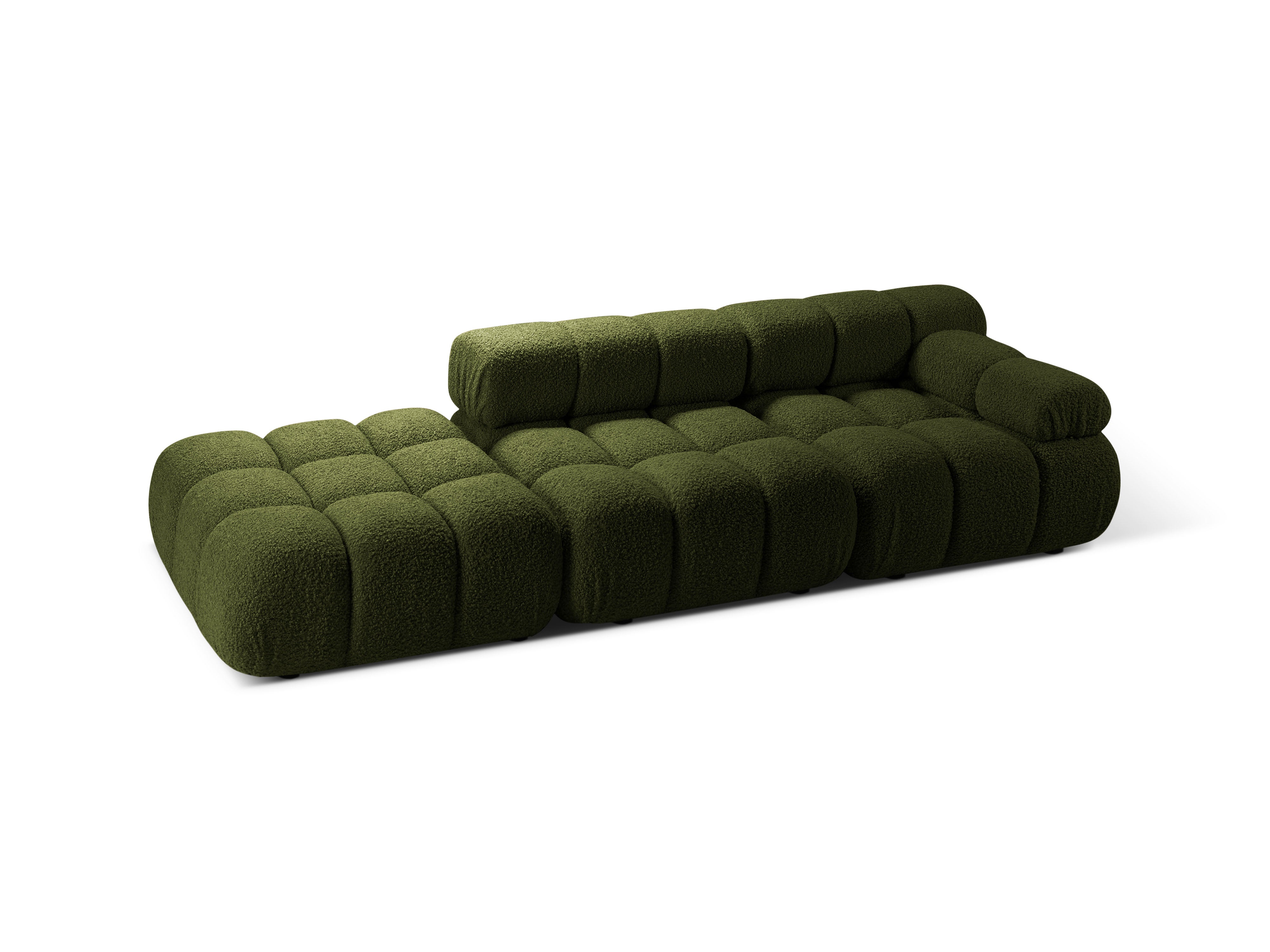 Sofa modułowa otwarta lewostronna BELLIS zielony boucle