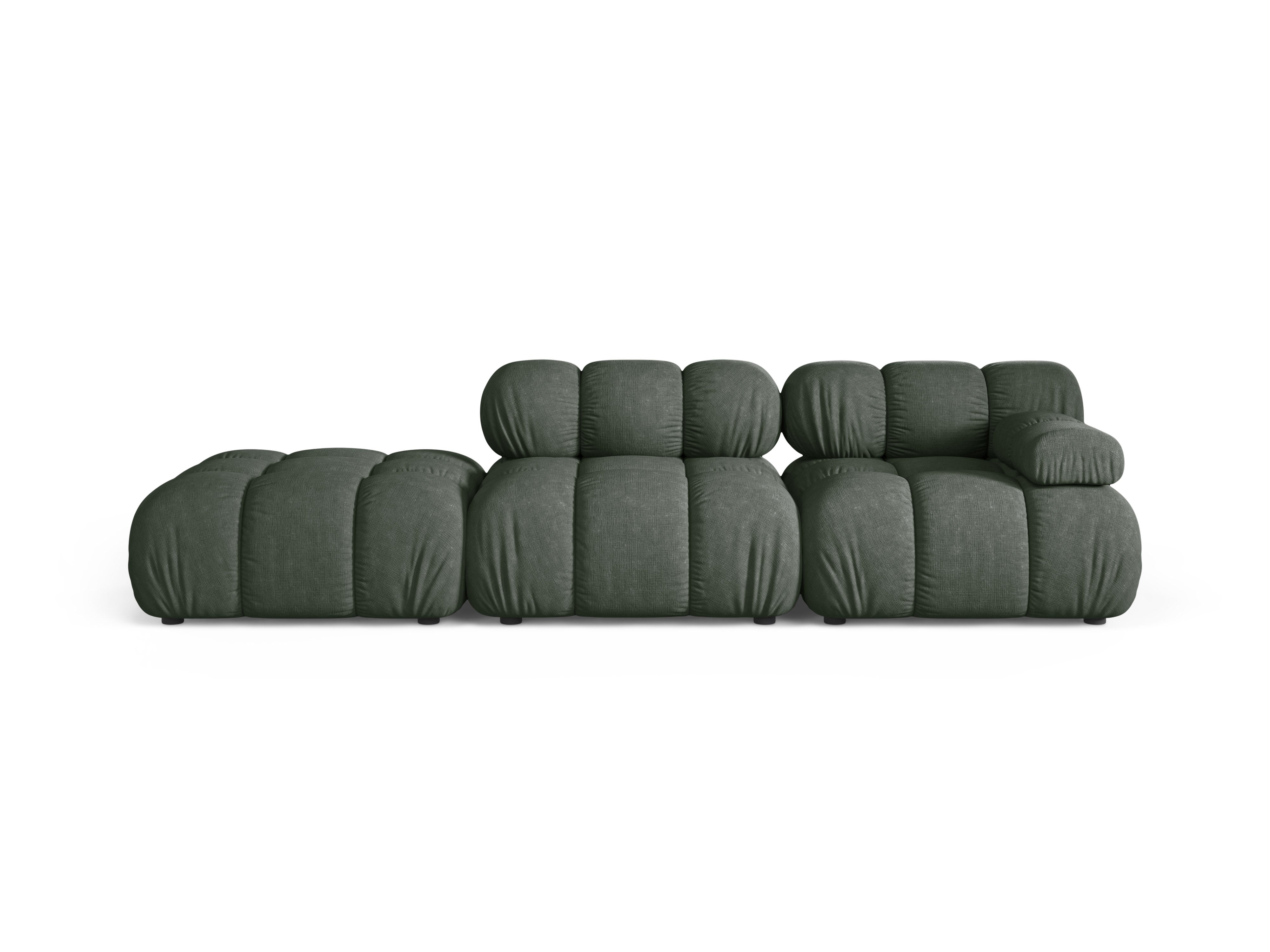 Sofa modułowa otwarta lewostronna BELLIS ciemnozielony