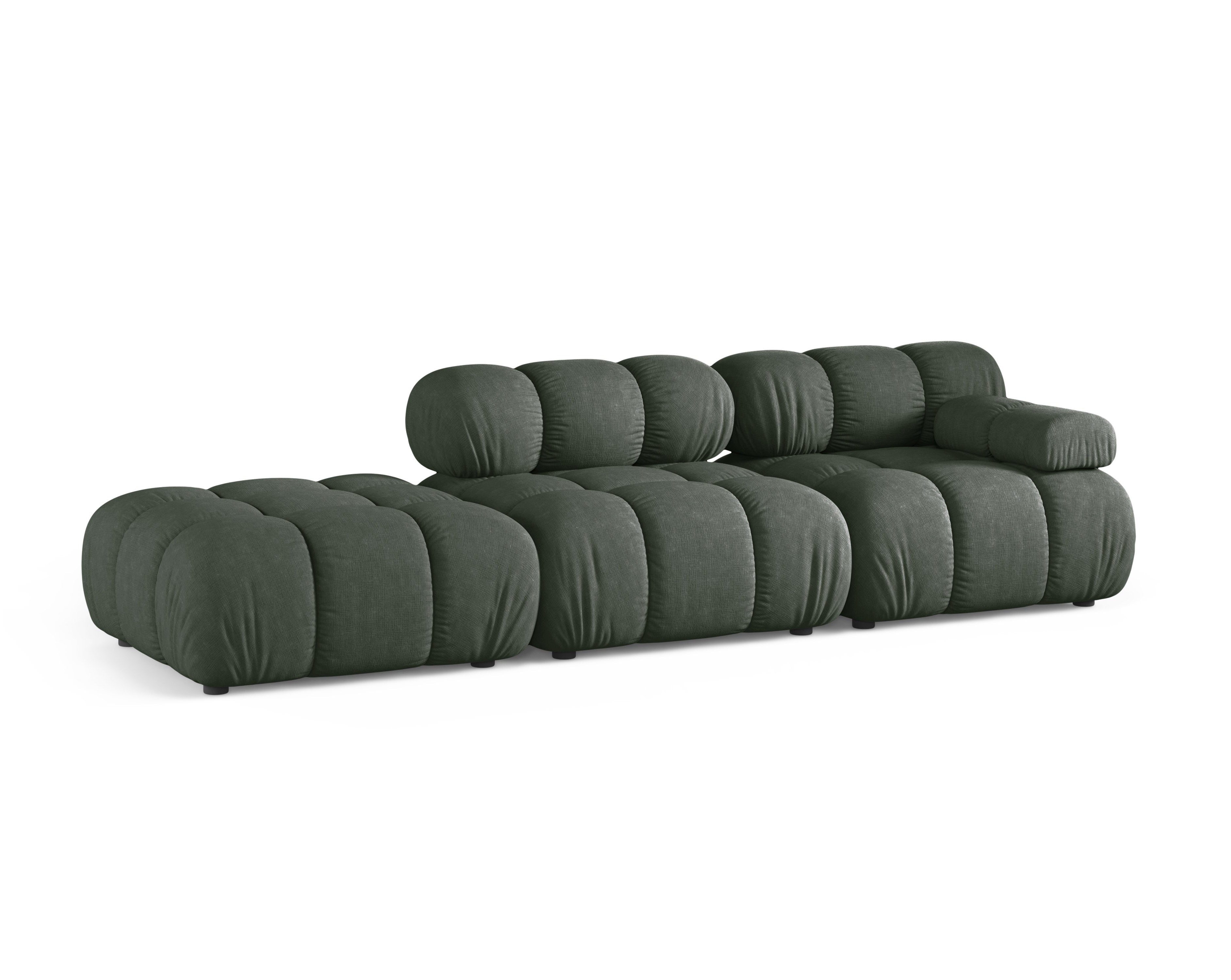 Sofa modułowa otwarta lewostronna BELLIS ciemnozielony