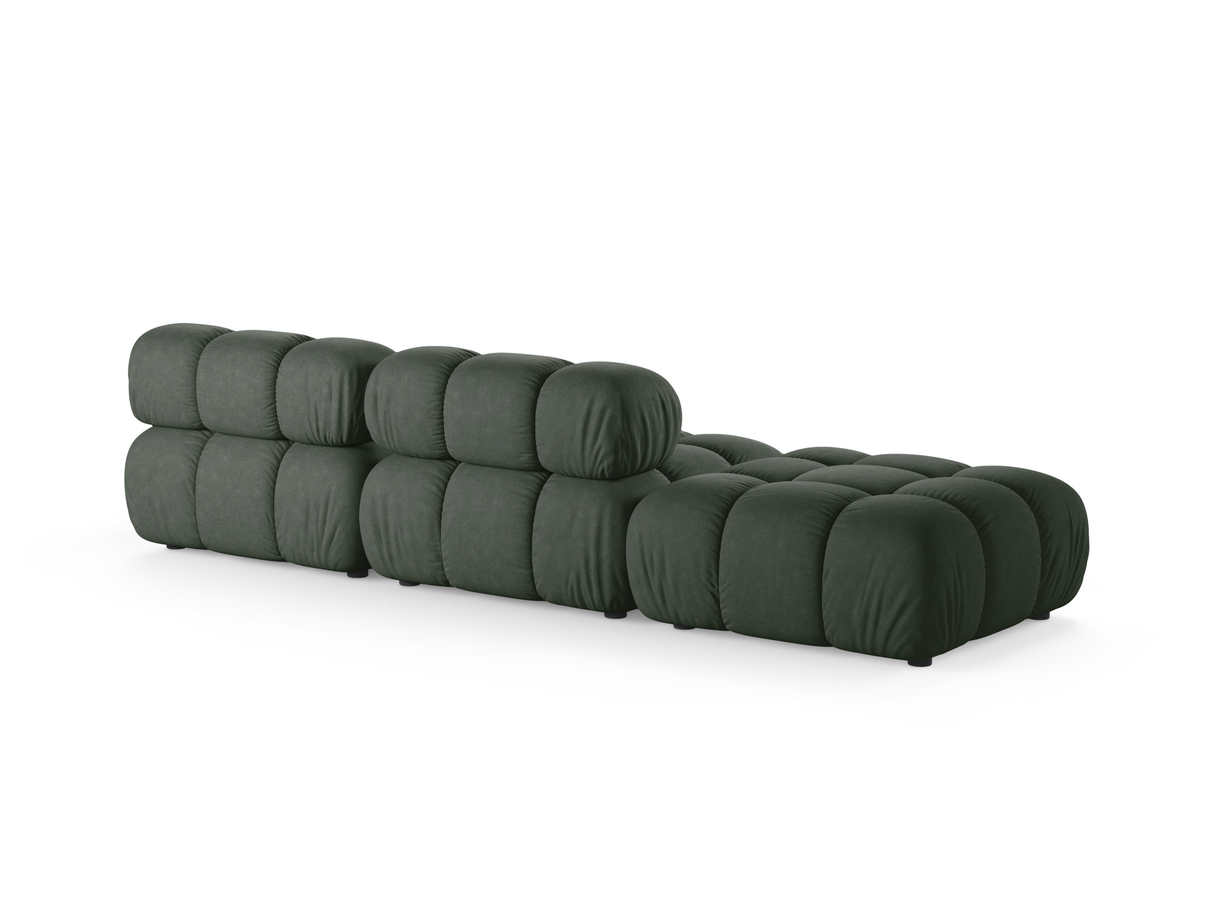 Sofa modułowa otwarta lewostronna BELLIS ciemnozielony