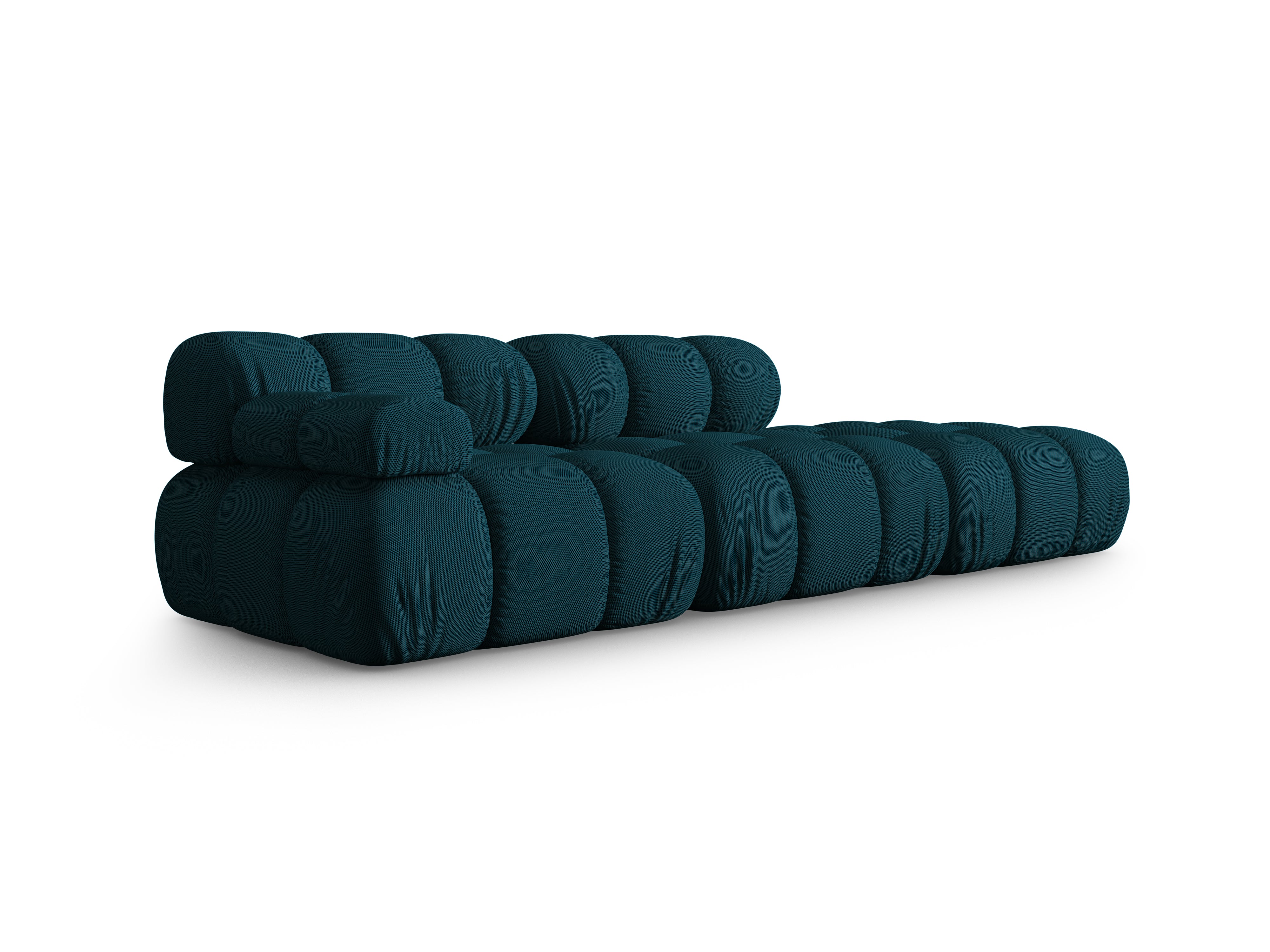 Sofa modułowa otwarta prawostronna BELLIS morska tkanina 3D