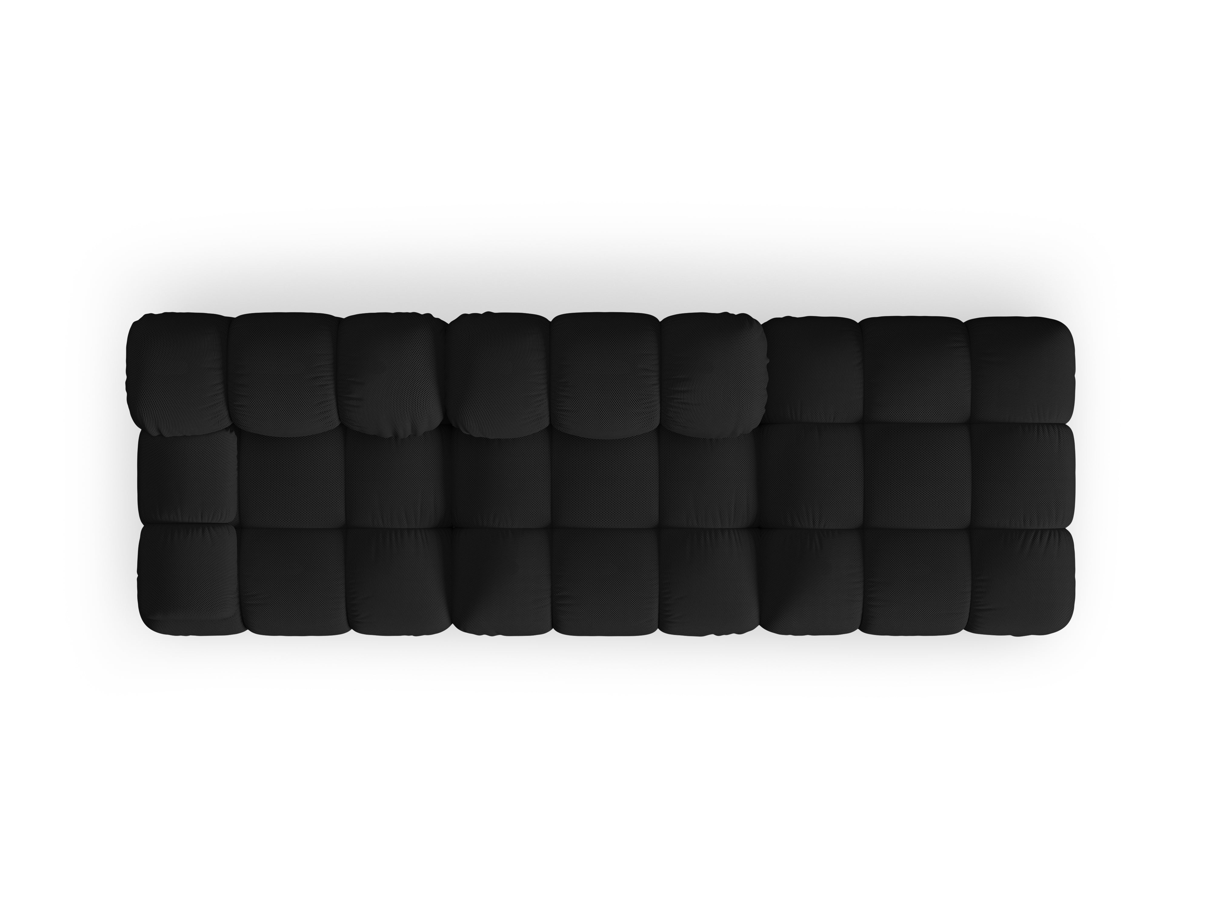 Sofa modułowa otwarta prawostronna BELLIS czarna tkanina 3D