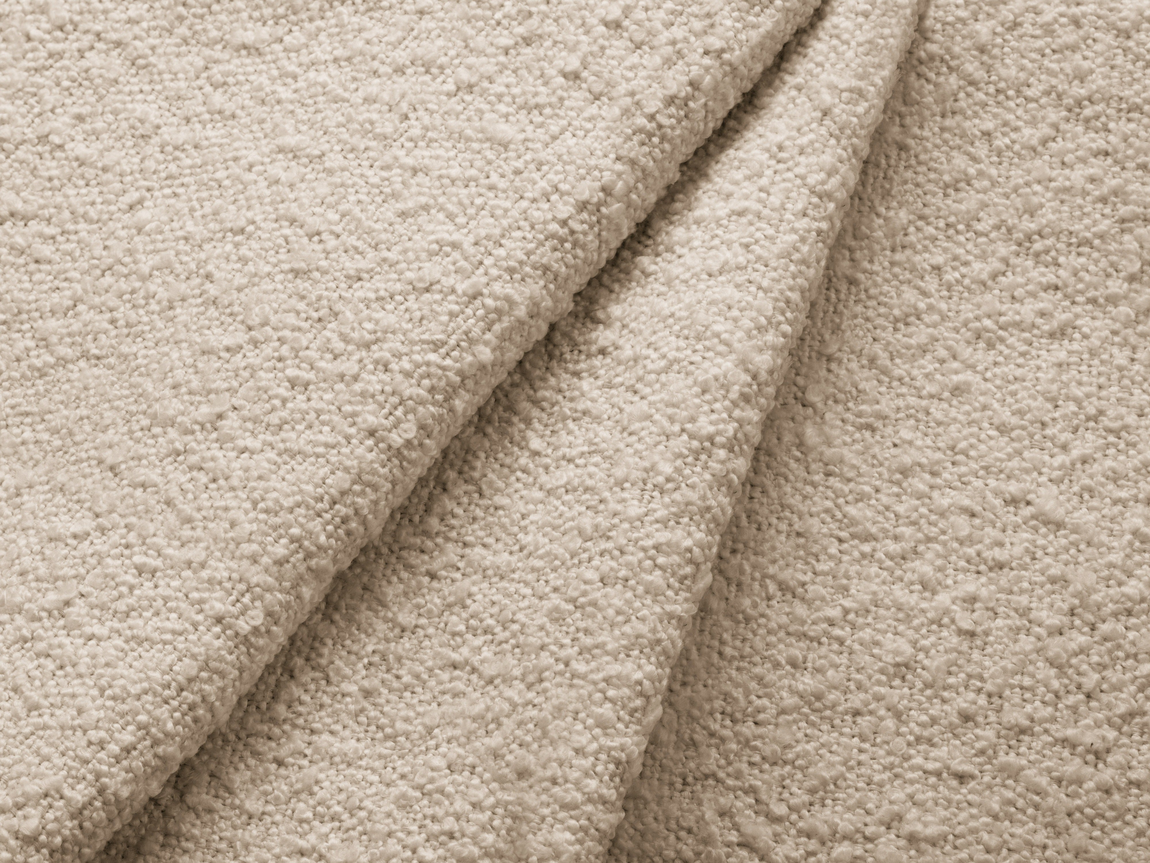 Sofa modułowa prawostronna ze stolikiem 5-osobowa MILEY beżowy boucle