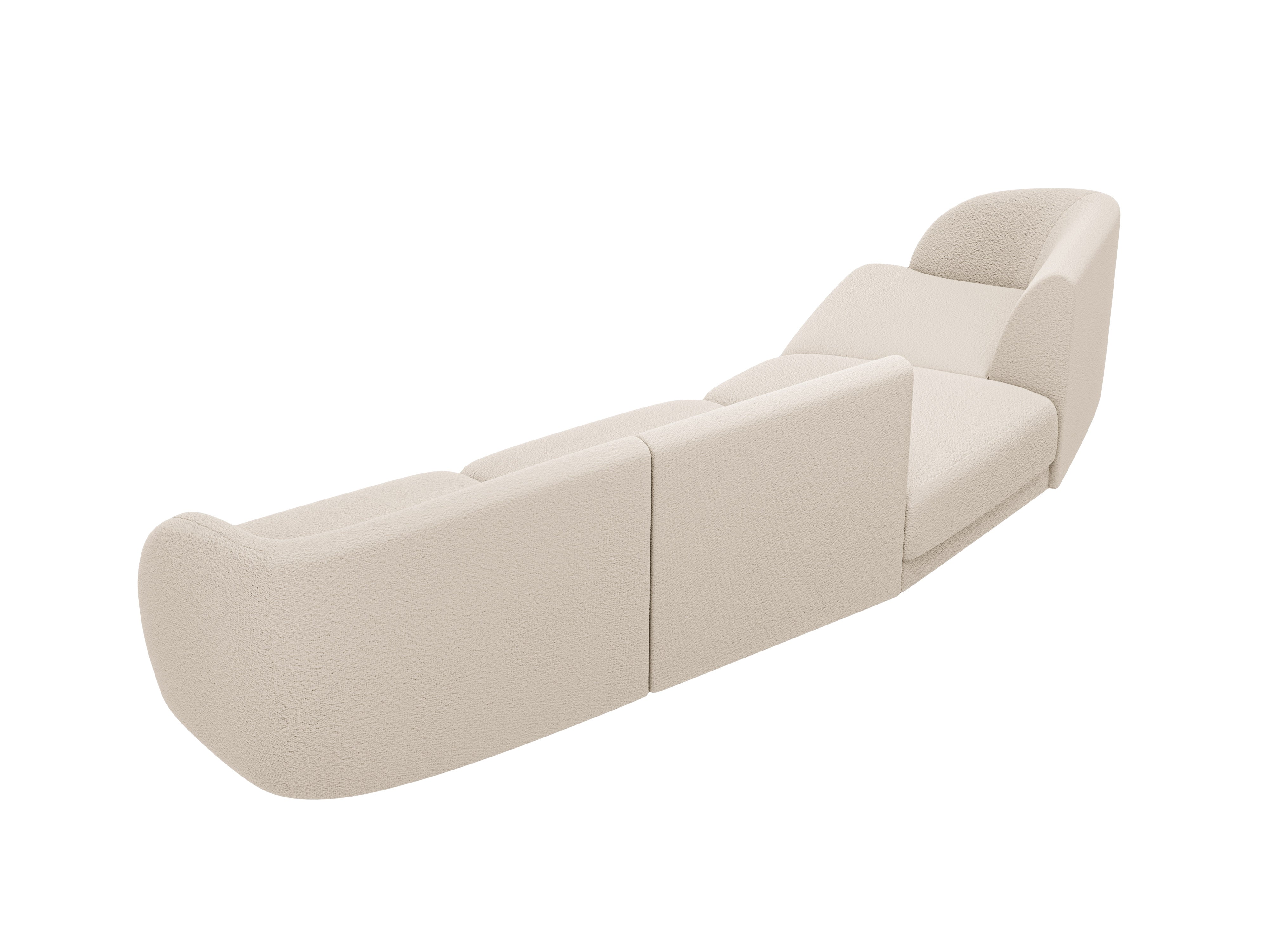 Sofa modułowa lewostronna 6-osobowa MILEY beżowy boucle