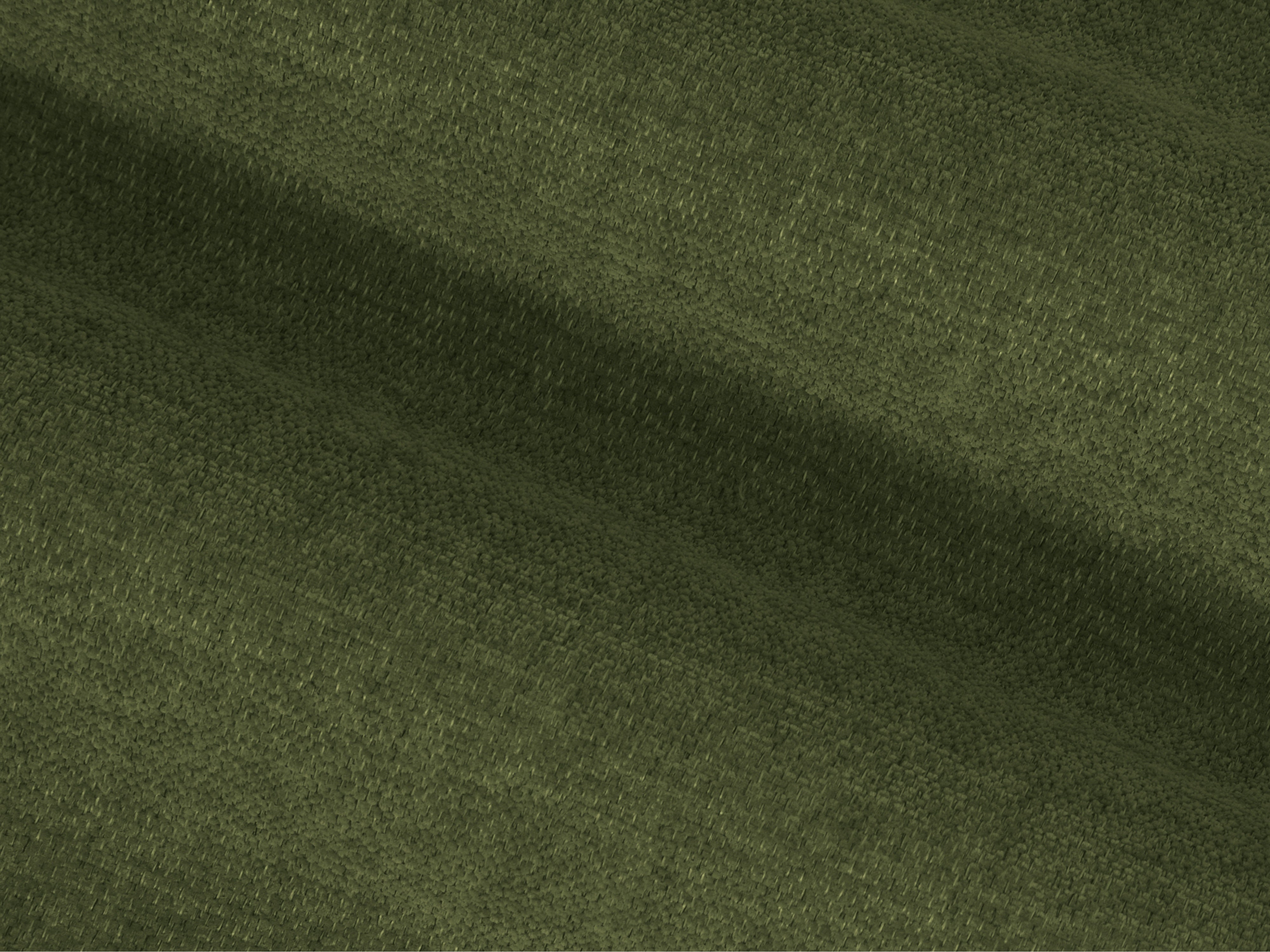 Left-facing panoramic corner sofa LISA green chenille