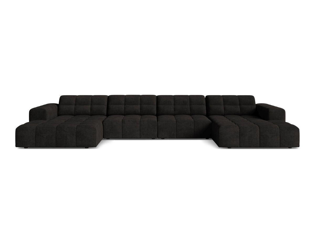 Sofa panoramiczna 6-osobowa JENNIFER antracytowy szenil – Micadoni
