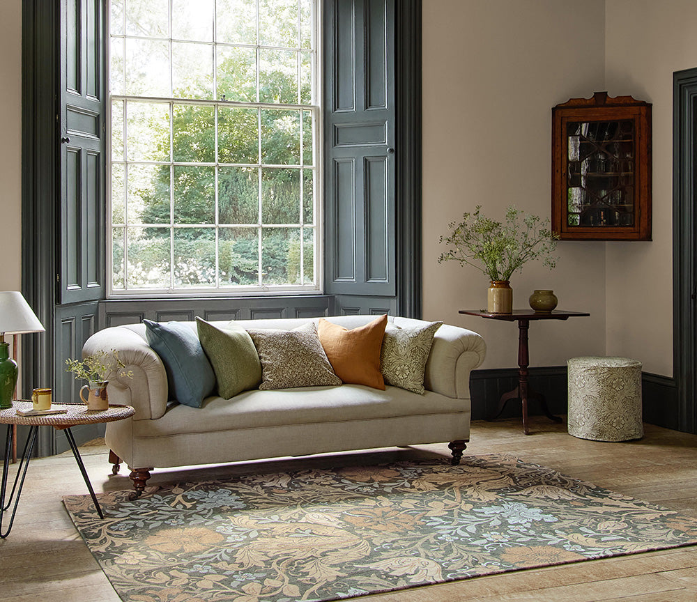 COMPTON TRELLIS Green and Brown Rug