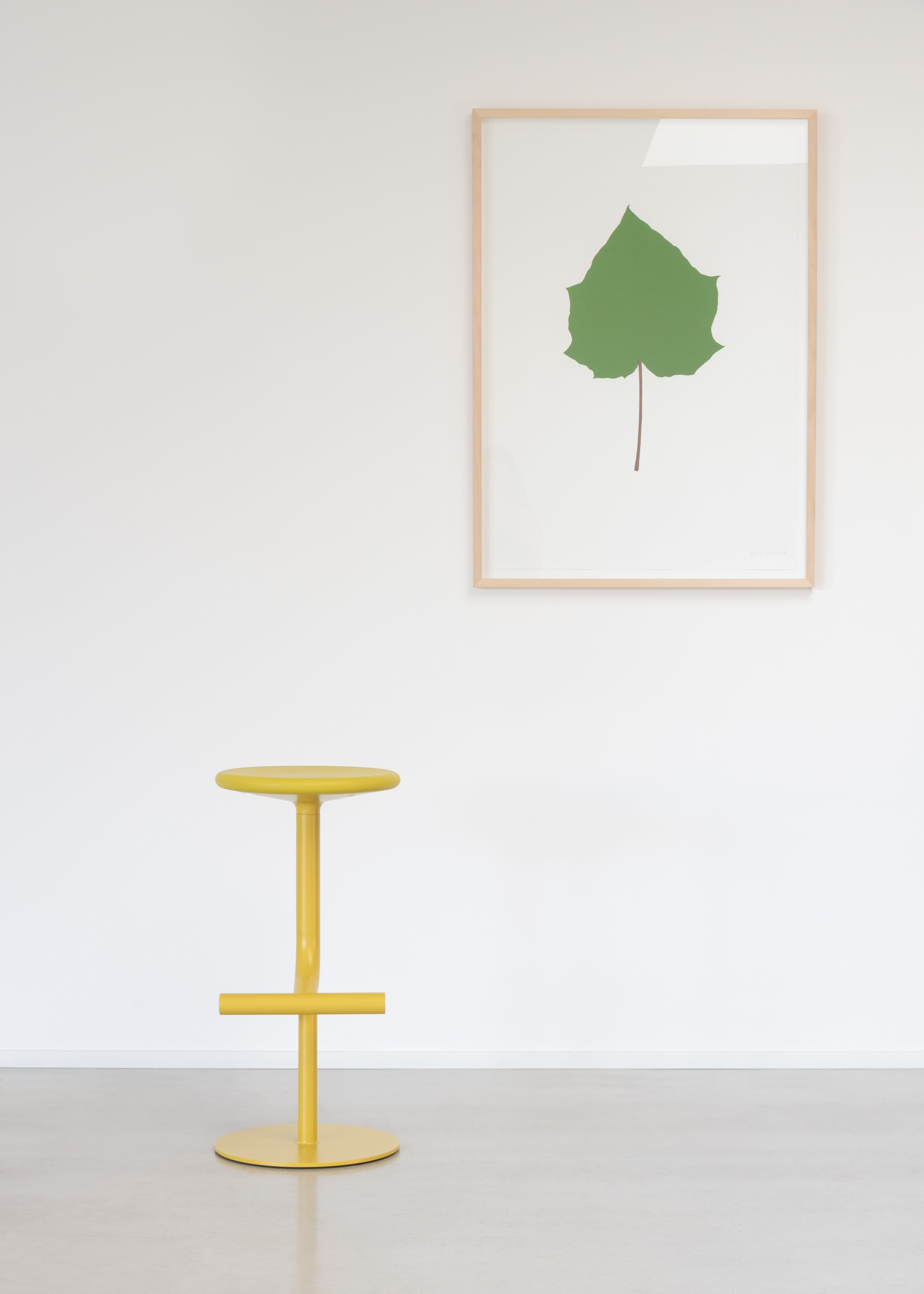 Yellow swivel stool TIBU