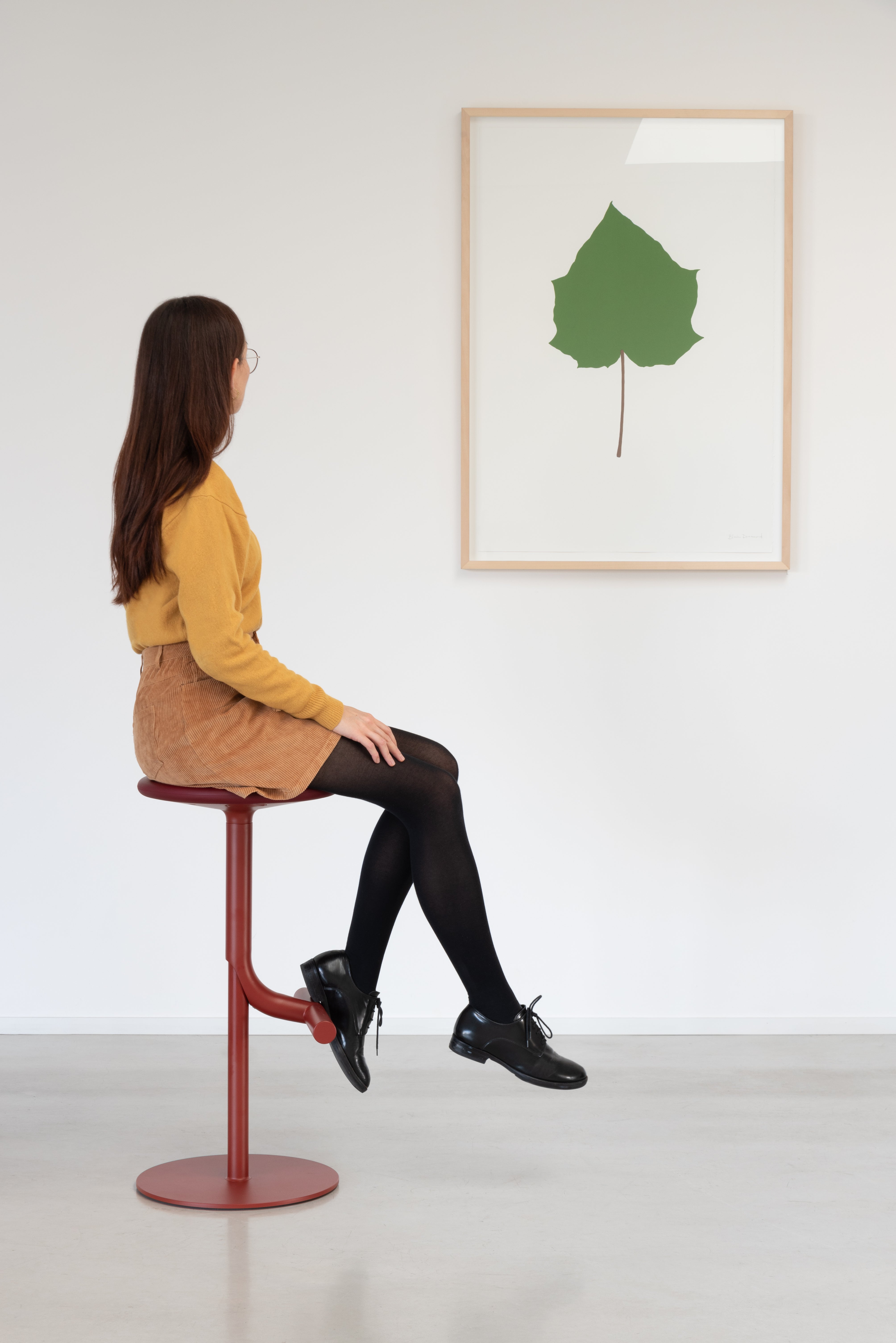 Yellow swivel stool TIBU