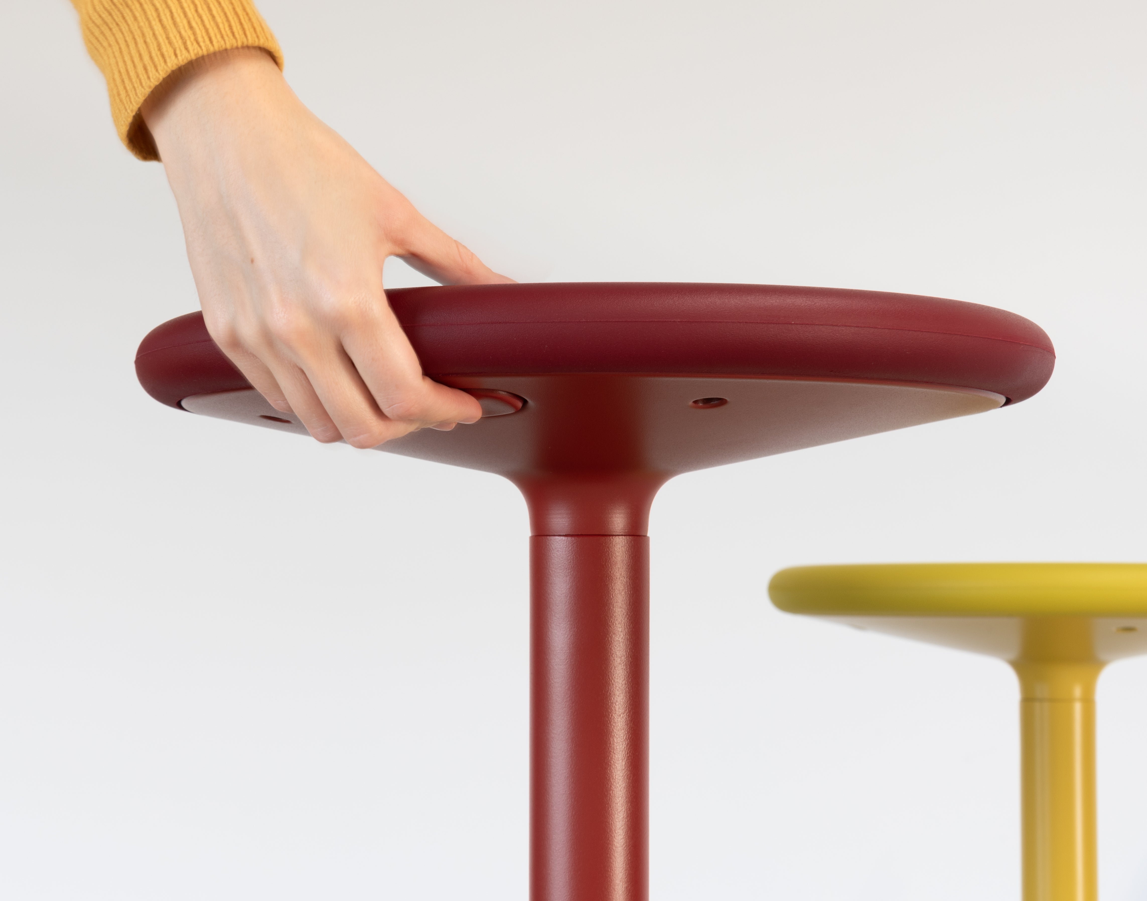 Yellow swivel stool TIBU