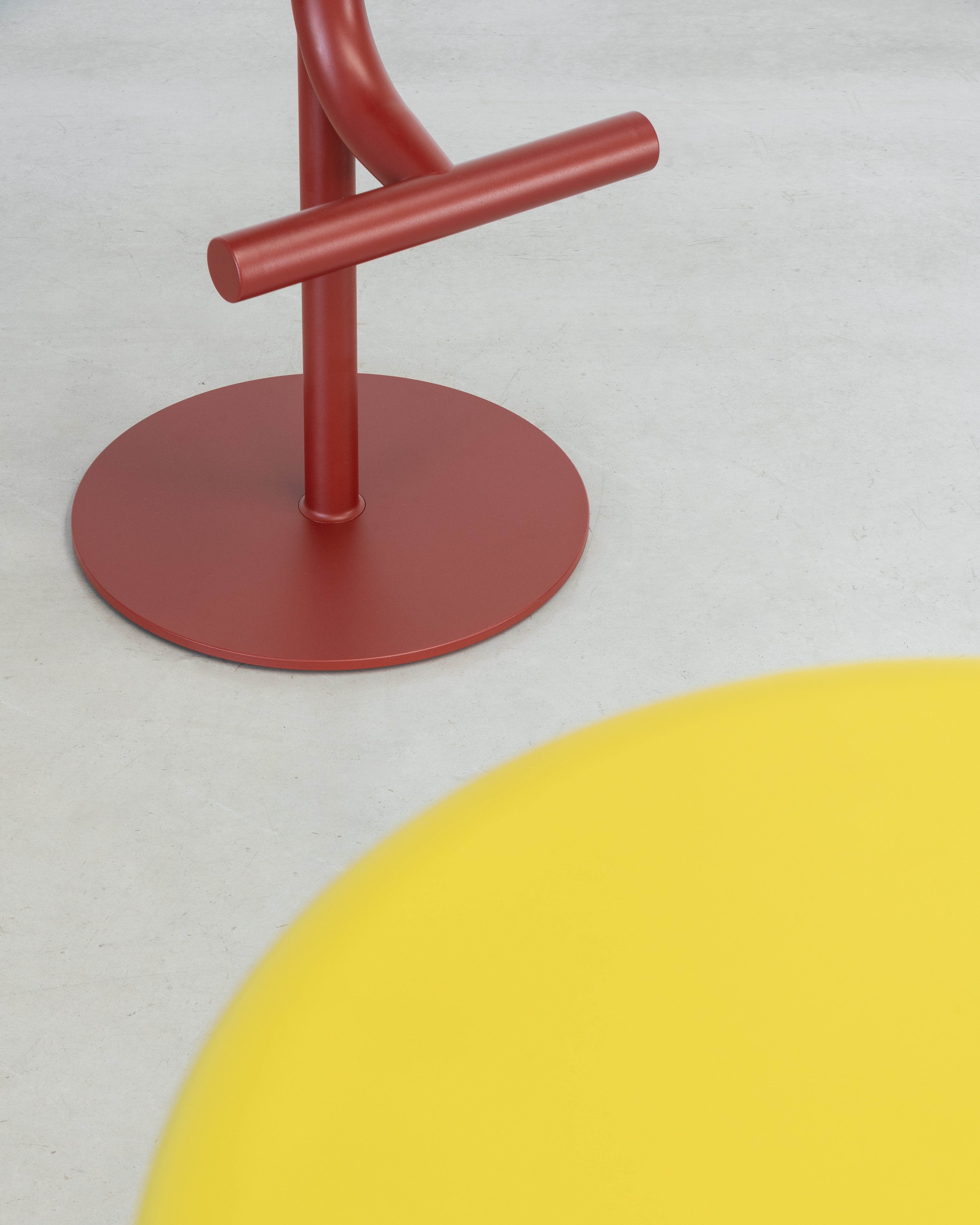 Yellow swivel stool TIBU