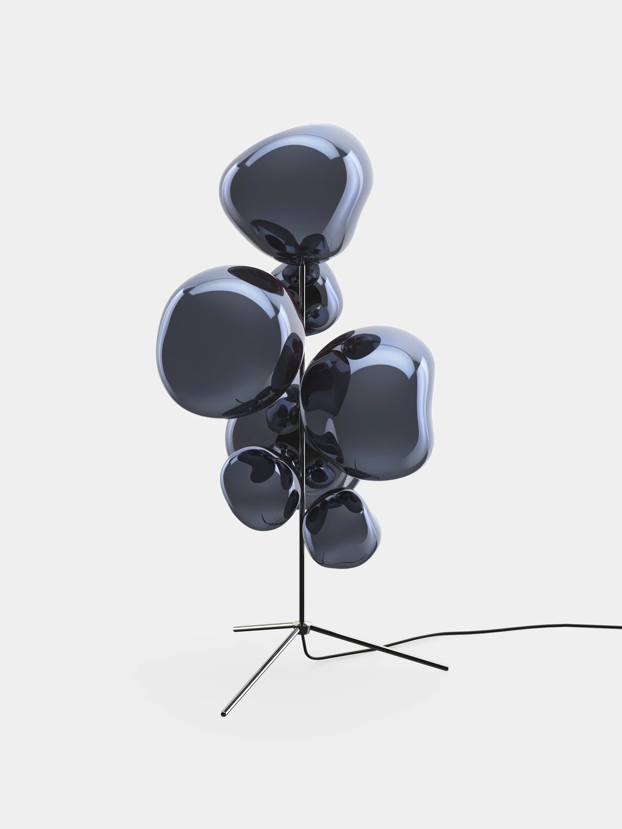 Rauchfarbene Stehlampe MELT