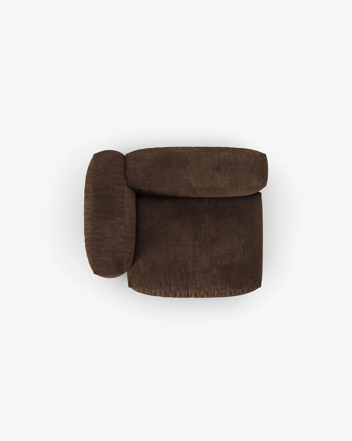Sofa modułowa aksamitna MARTINA XL - moduł lewostronny czekoladowy