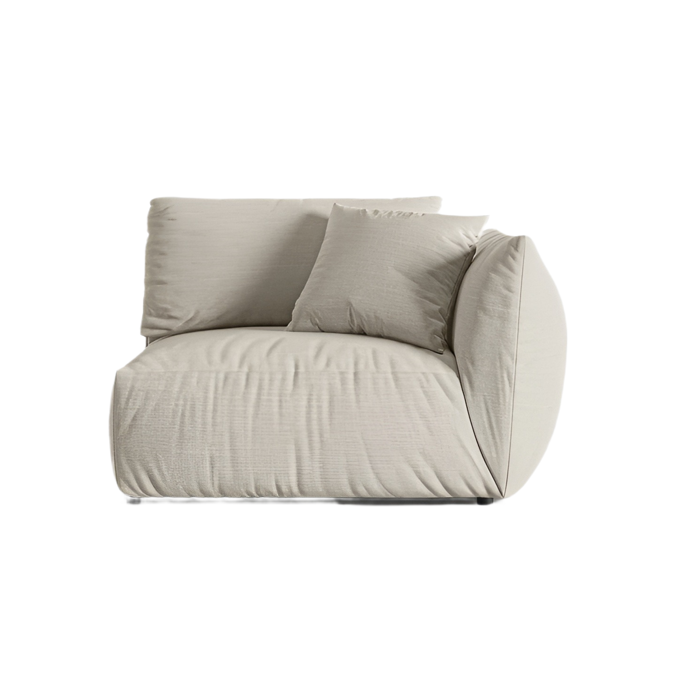 Sofa modułowa CHRIS - element szeroki prawostronny kremowy szenil