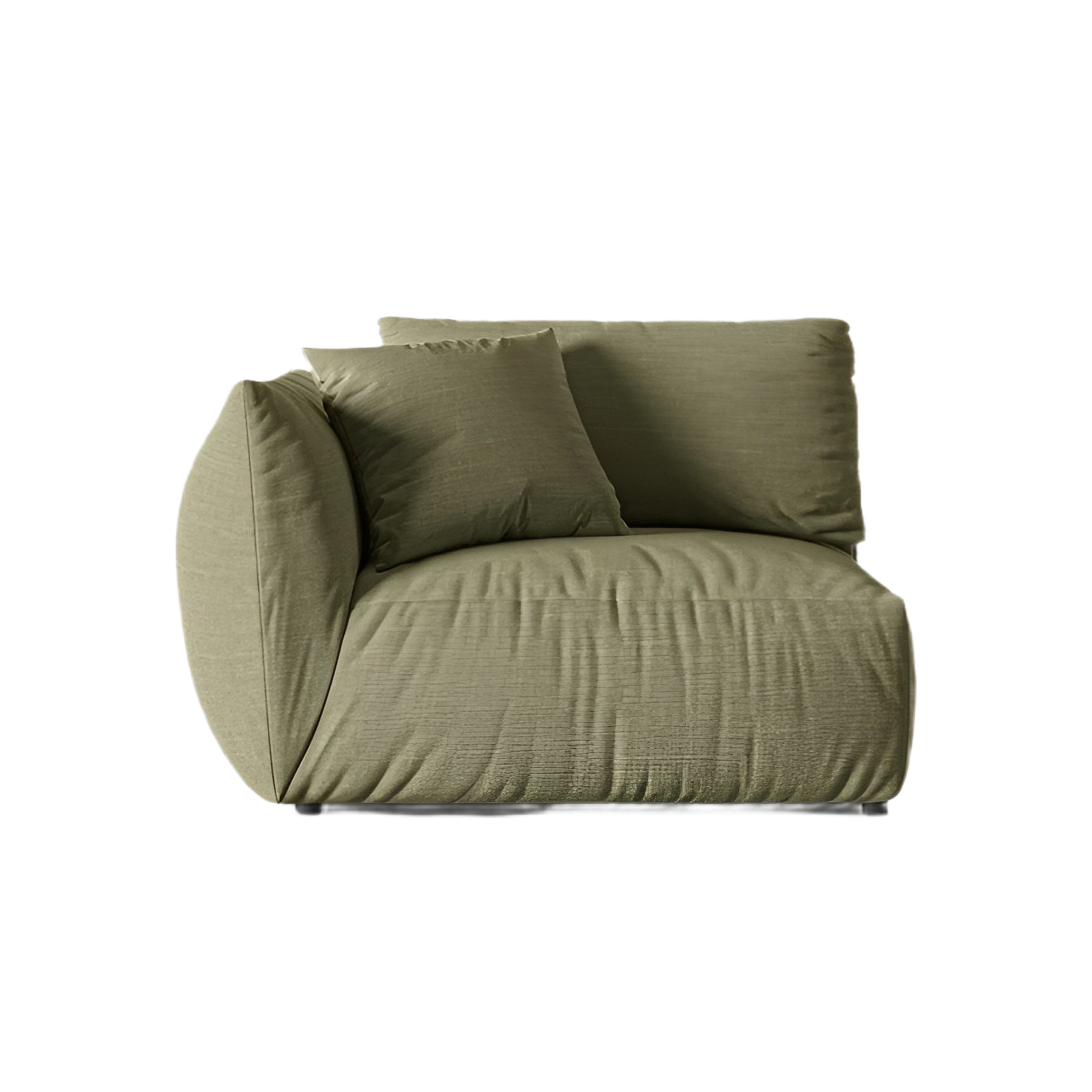 Sofa modułowa CHRIS - element szeroki lewostronny zielony szenil