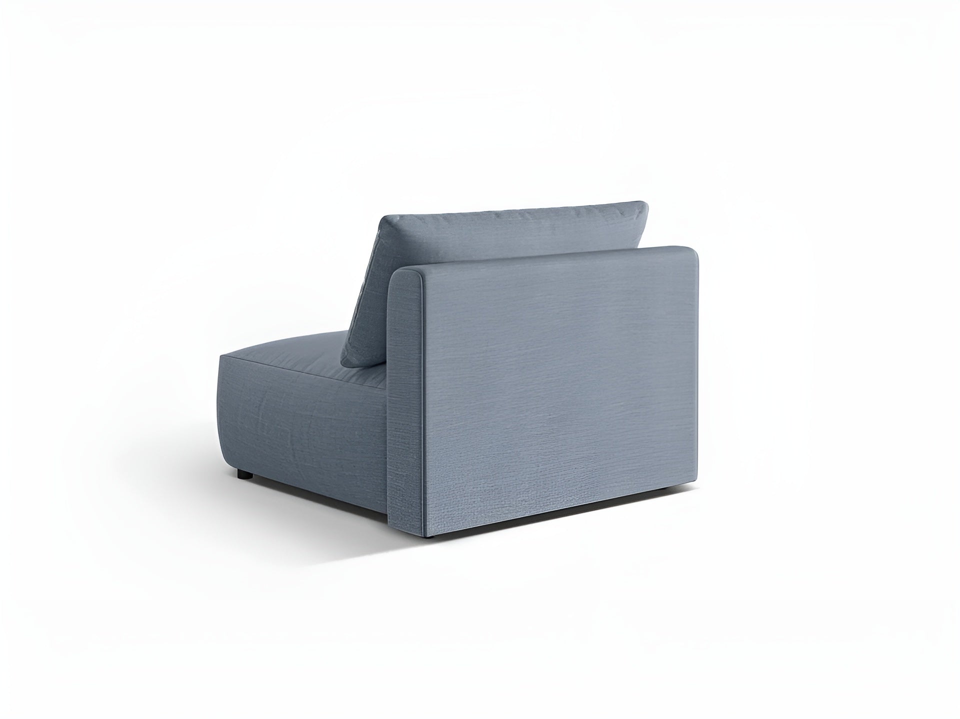 CHRIS Modular Sofa - Wide Central Element Light Blue Chenille