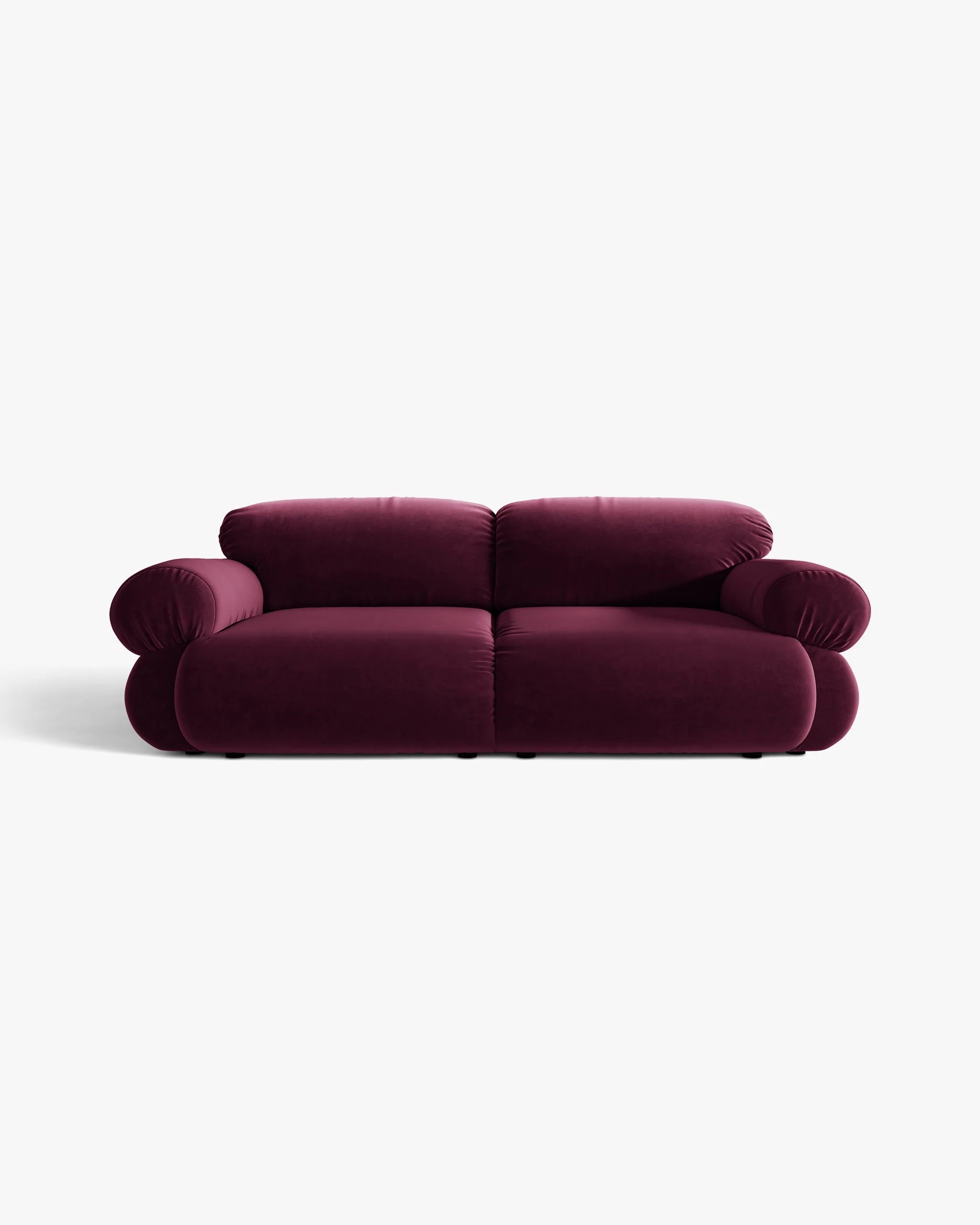 Sofa 3-osobowa aksamitna OPHELIA burgundowy