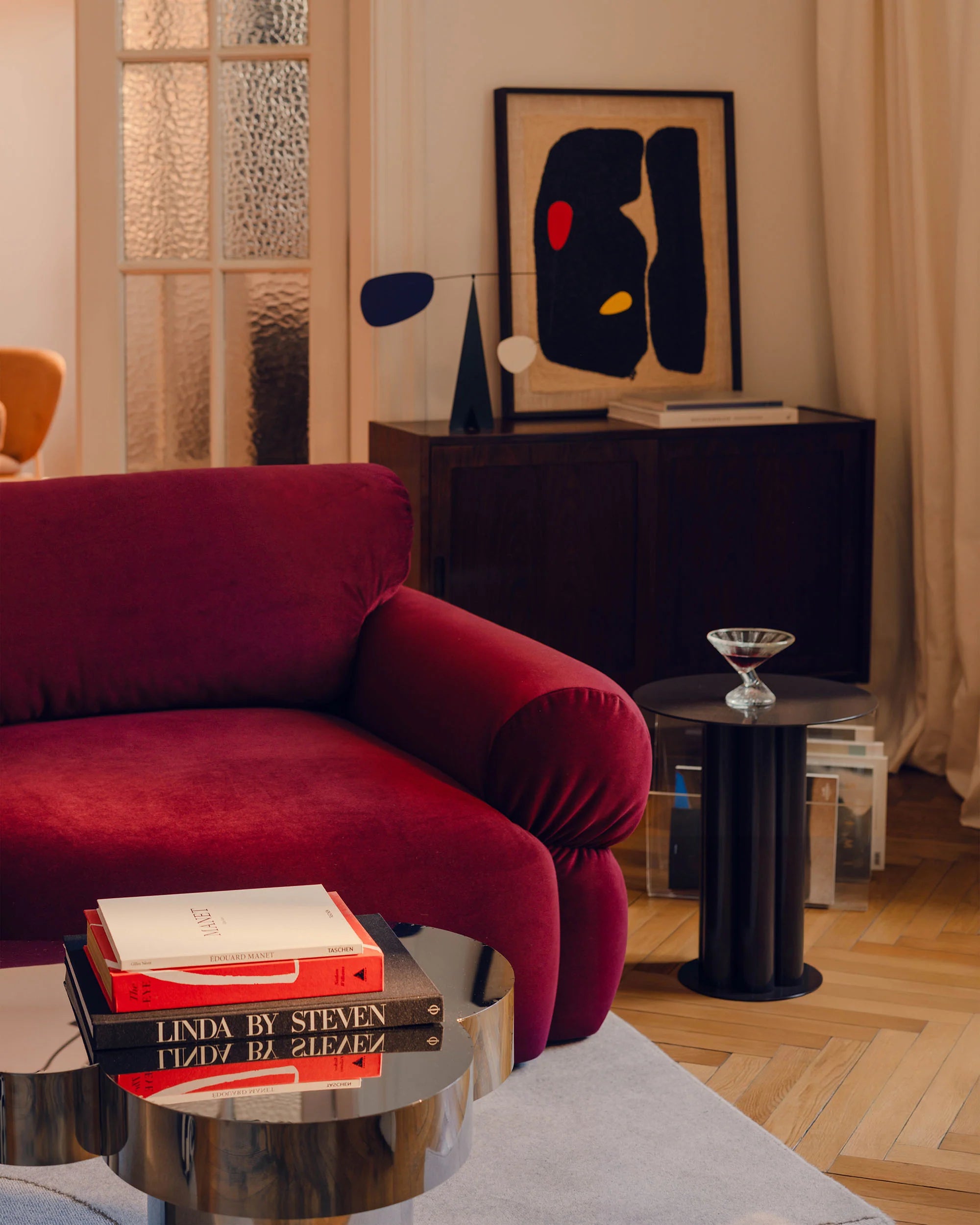 Sofa 4-osobowa aksamitna OPHELIA beżowy