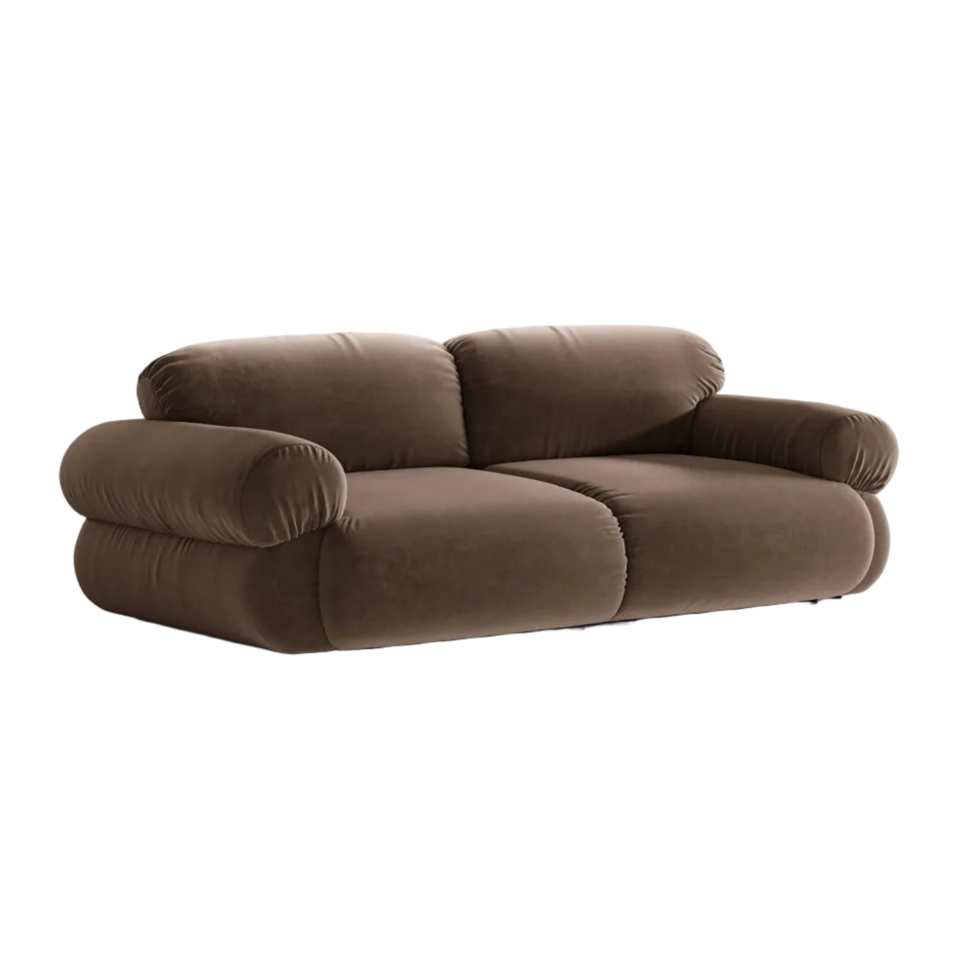 Sofa 3-osobowa aksamitna OPHELIA czekoladowy
