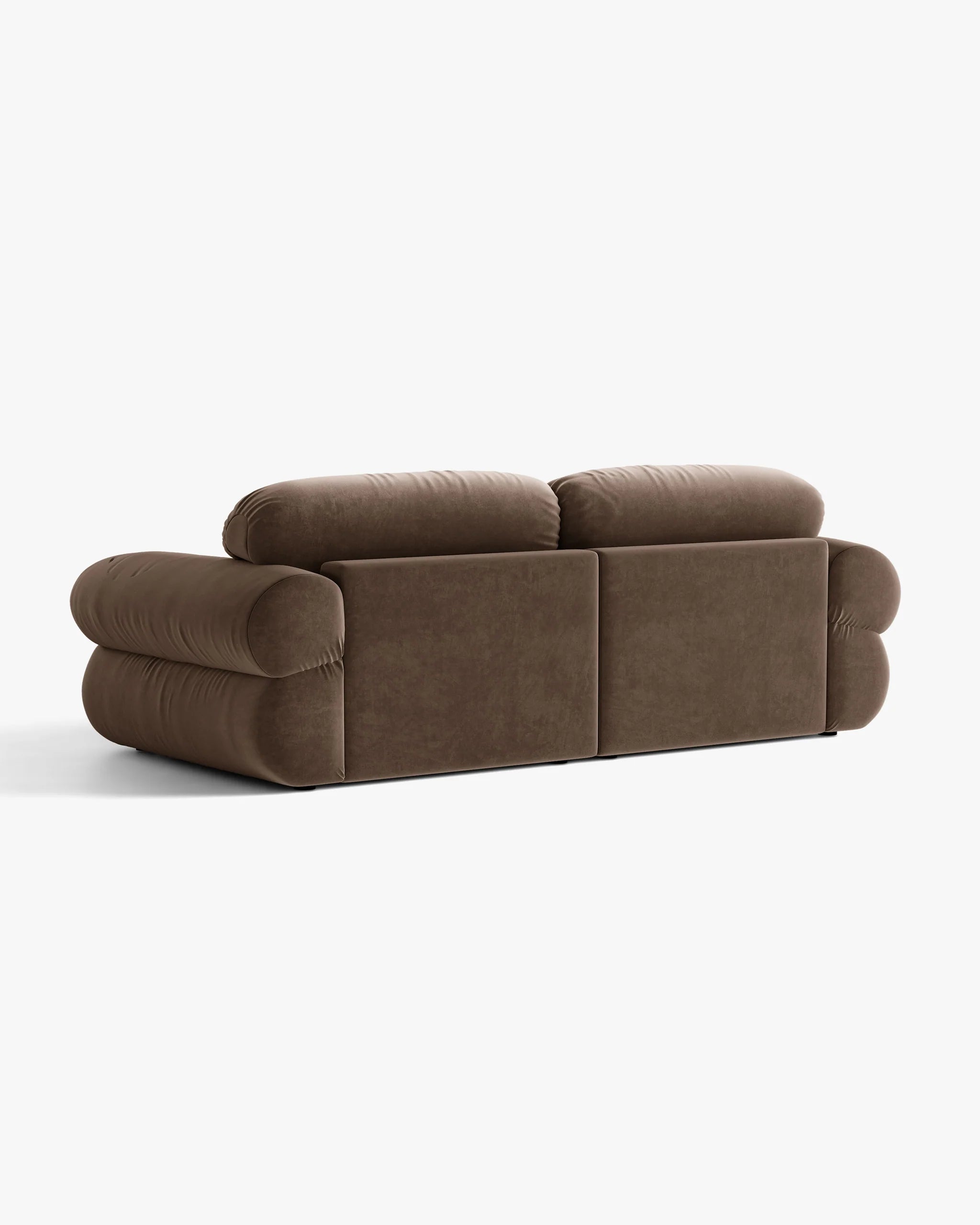 Sofa 3-osobowa aksamitna OPHELIA czekoladowy