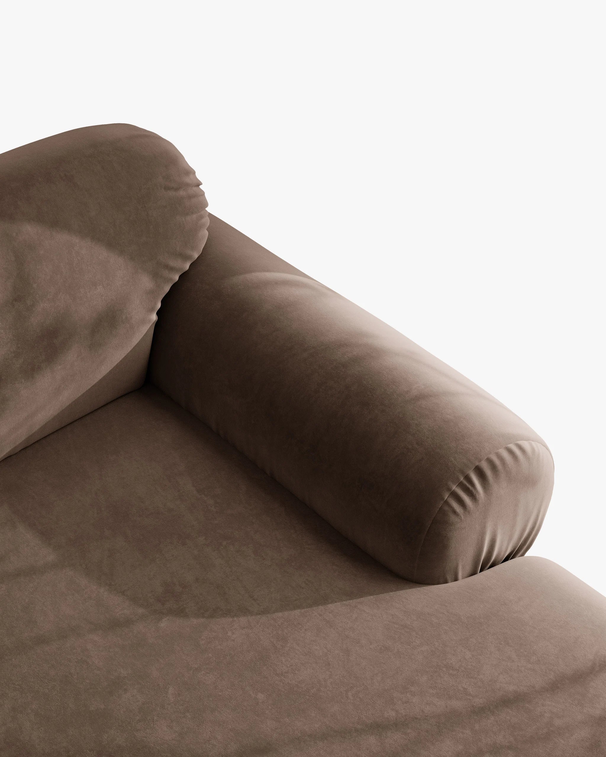 Sofa 3-osobowa aksamitna OPHELIA czekoladowy