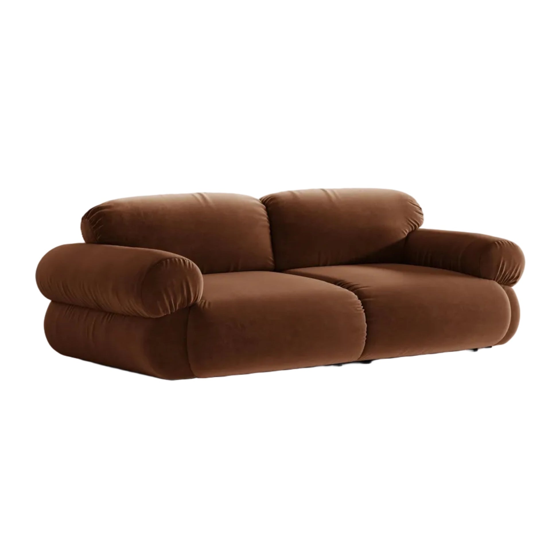 Sofa 3-osobowa aksamitna OPHELIA brązowy