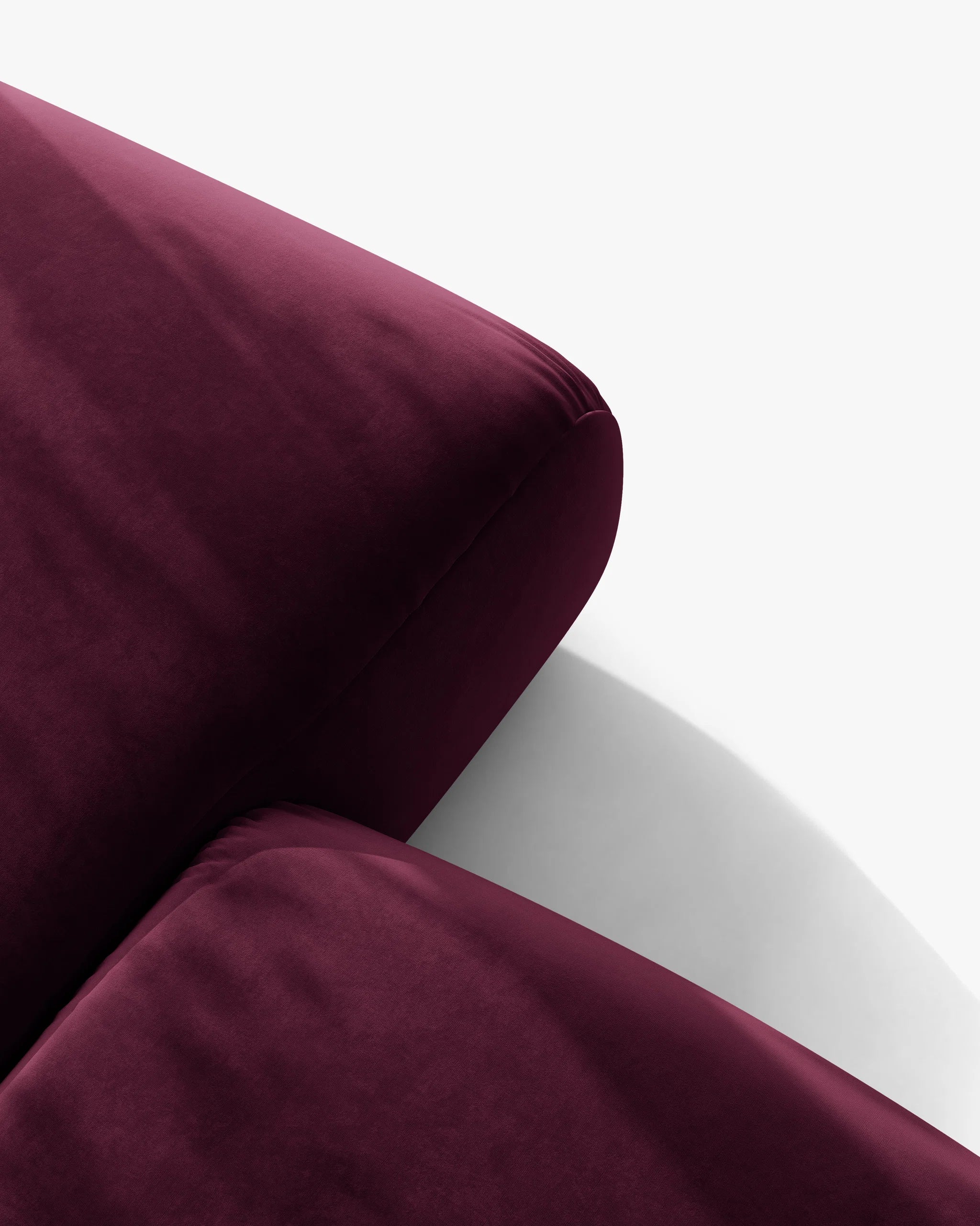 Sofa 4-osobowa aksamitna OPHELIA burgundowy