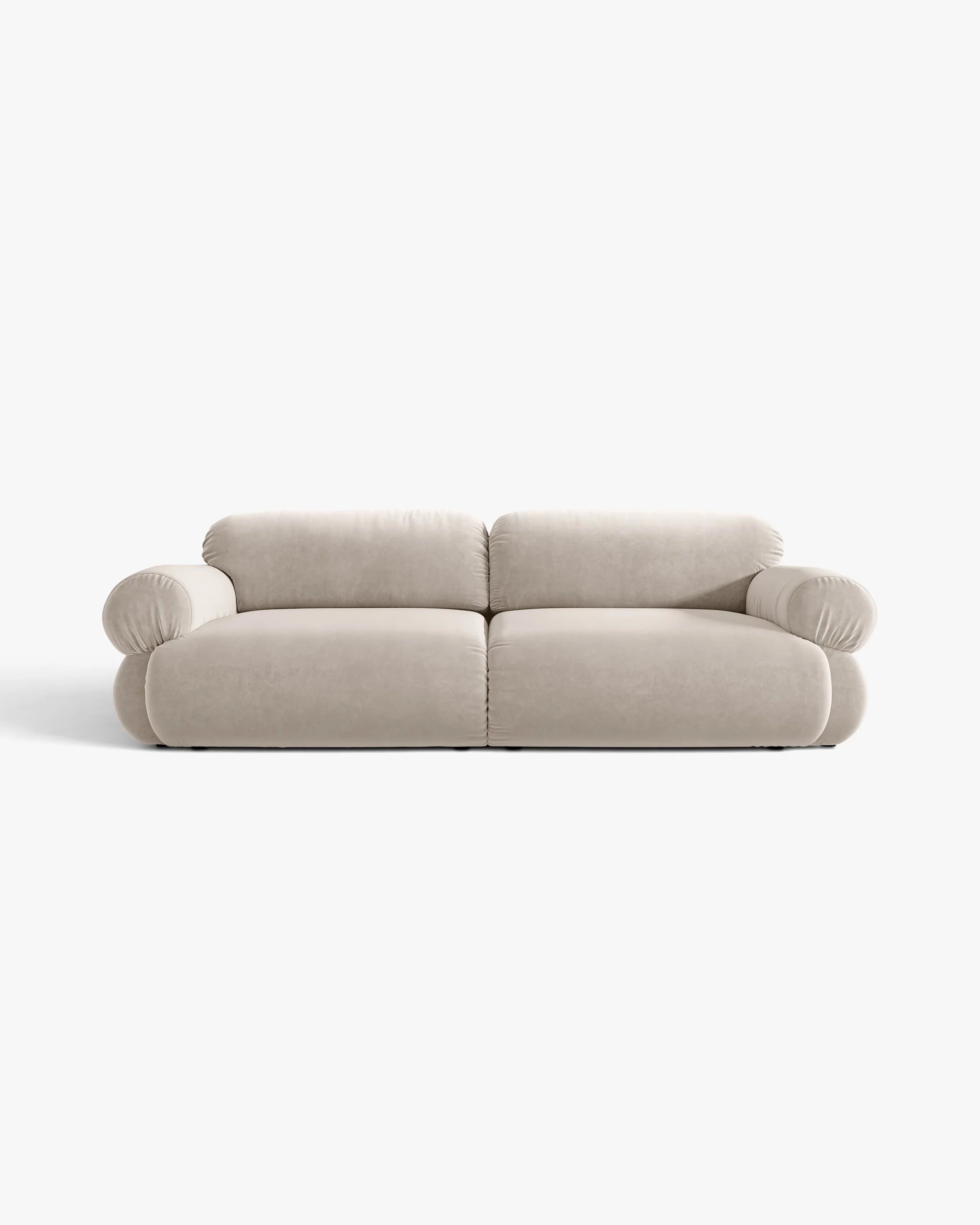 Sofa 4-osobowa aksamitna OPHELIA beżowy