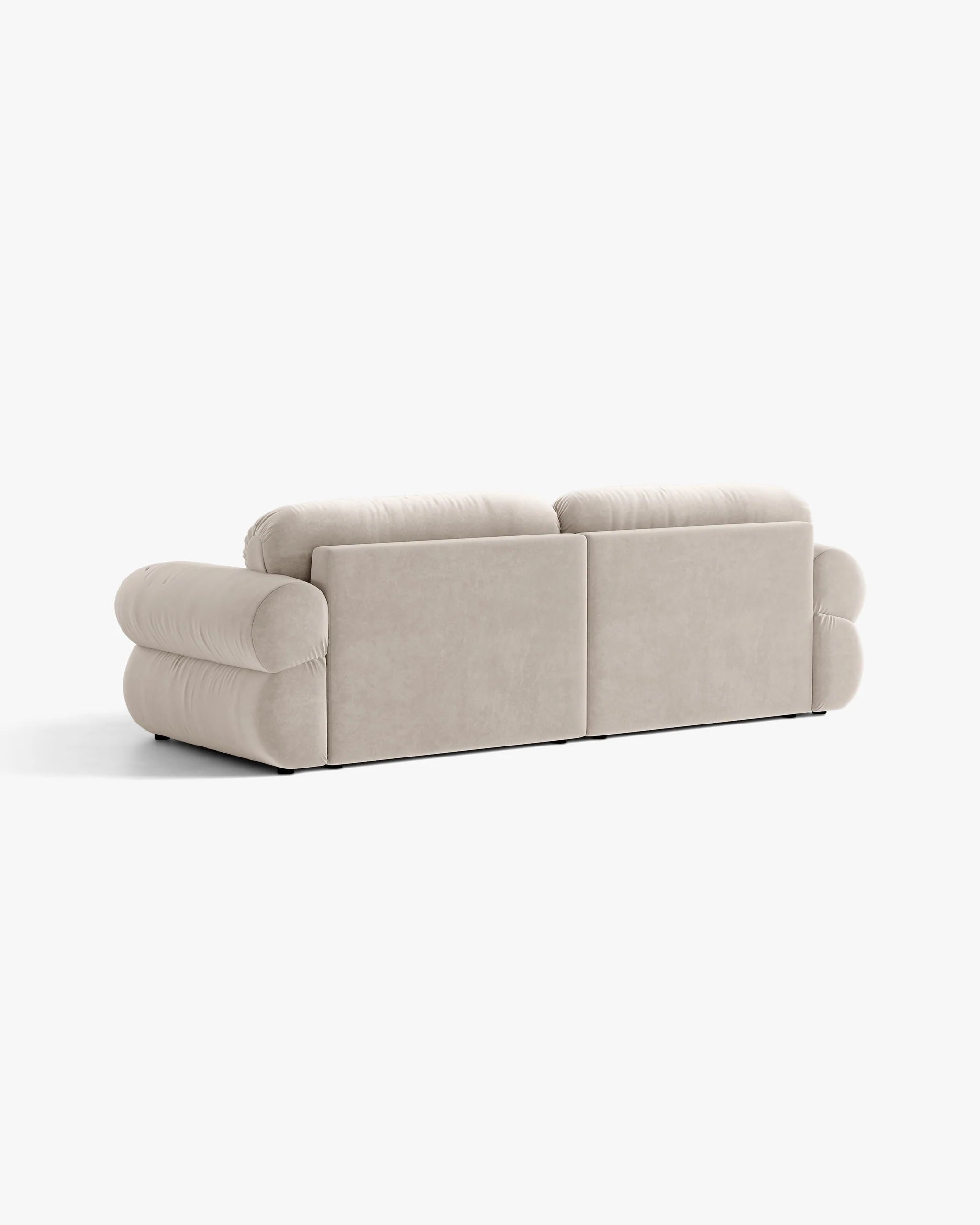 Sofa 4-osobowa aksamitna OPHELIA beżowy