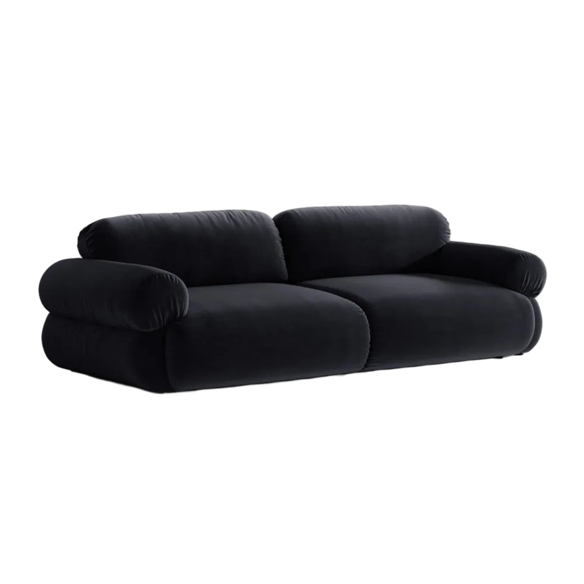 Sofa 4-osobowa aksamitna OPHELIA granat królewski