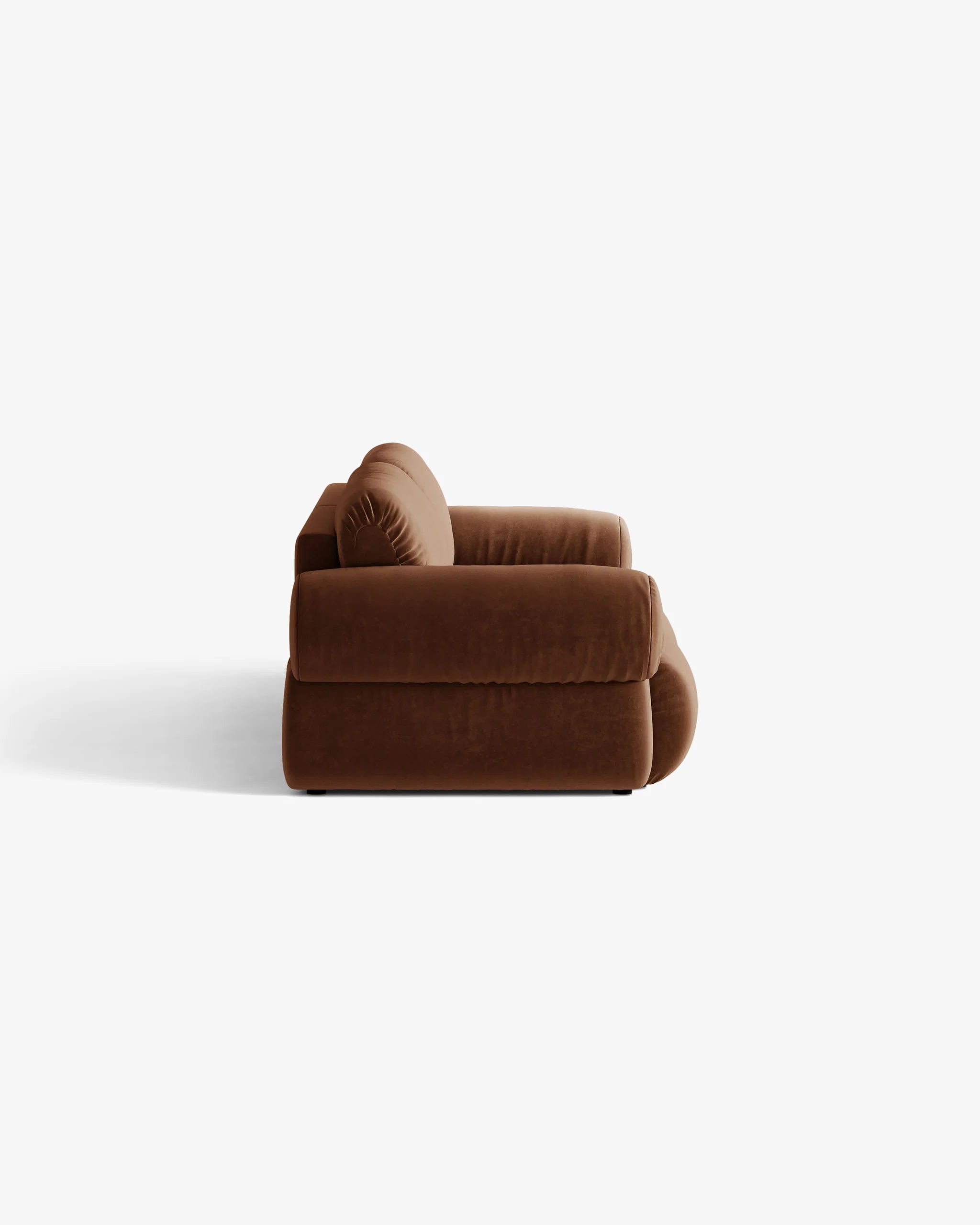 Sofa 4-osobowa aksamitna OPHELIA brązowy