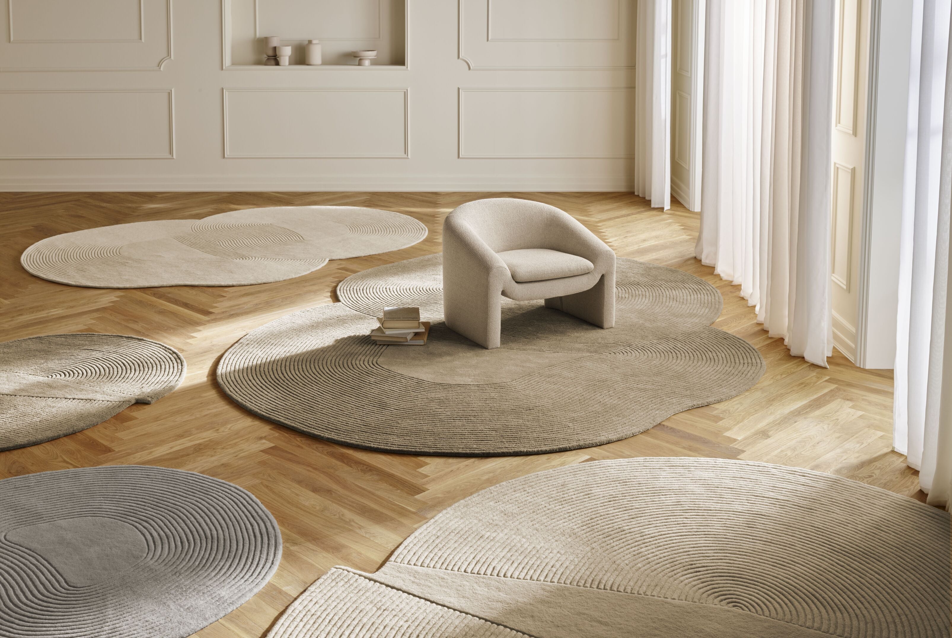 Dywan owalny ZEN ROUNDED beżowy