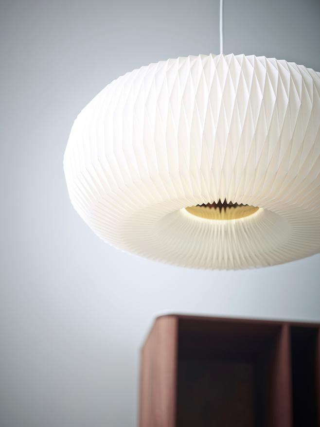 Hanging Lamp MODEL 195 DONUT white with gold