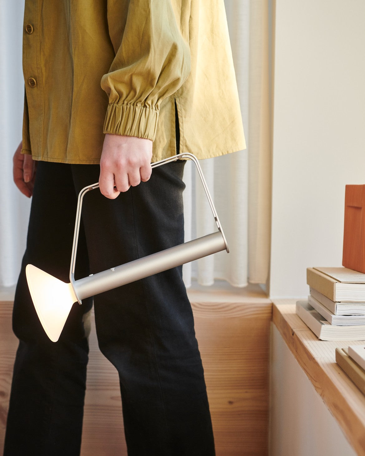 Tragbare Außenlampe PITON silber