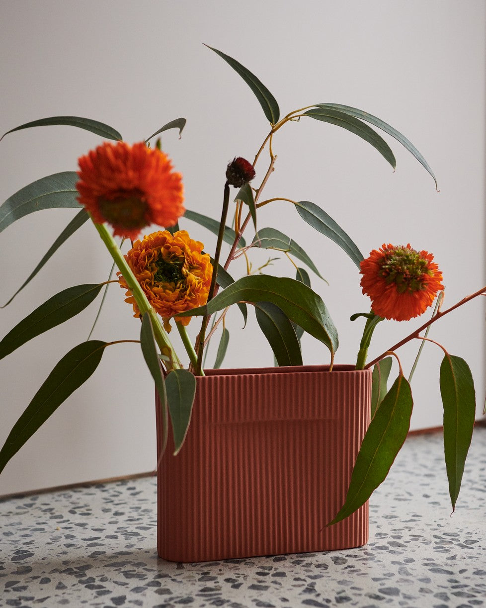 Vase RIDGE Terrakotta