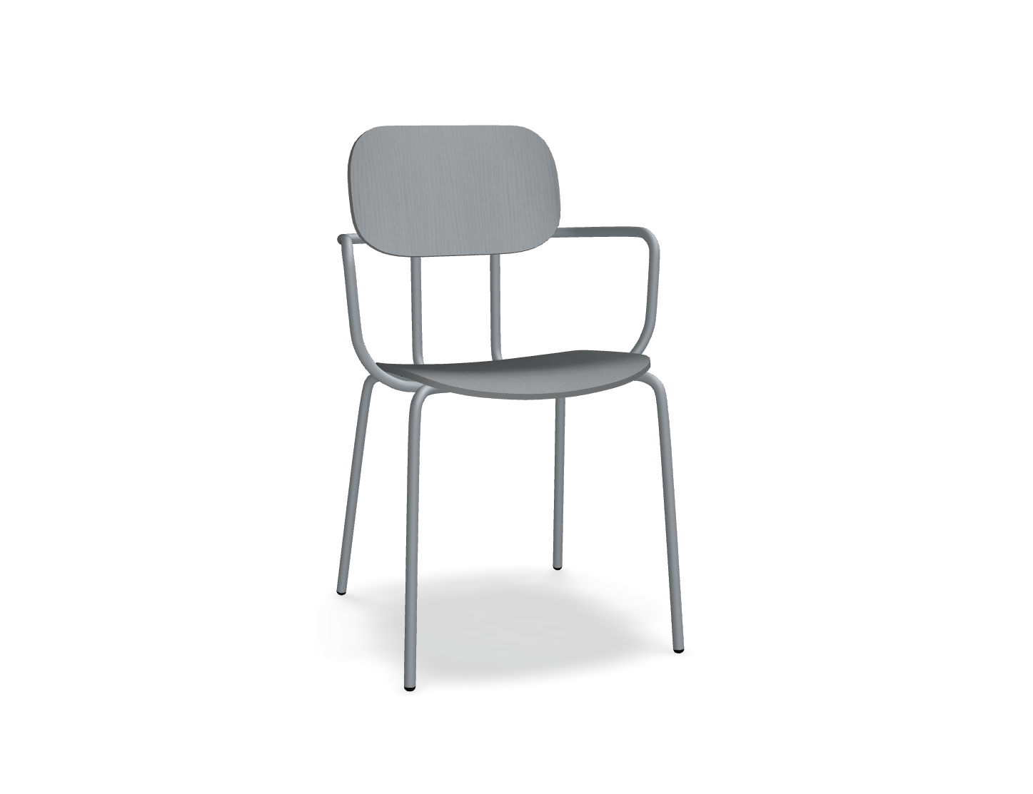 Krzesło NEW SCHOOL ciemnoszara podstawa – .mdd