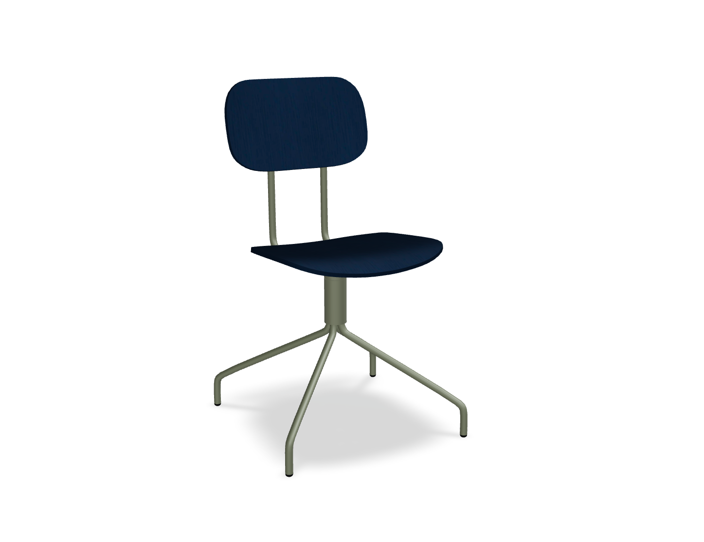 Krzesło obrotowe NEW SCHOOL oliwkowa podstawa – .mdd