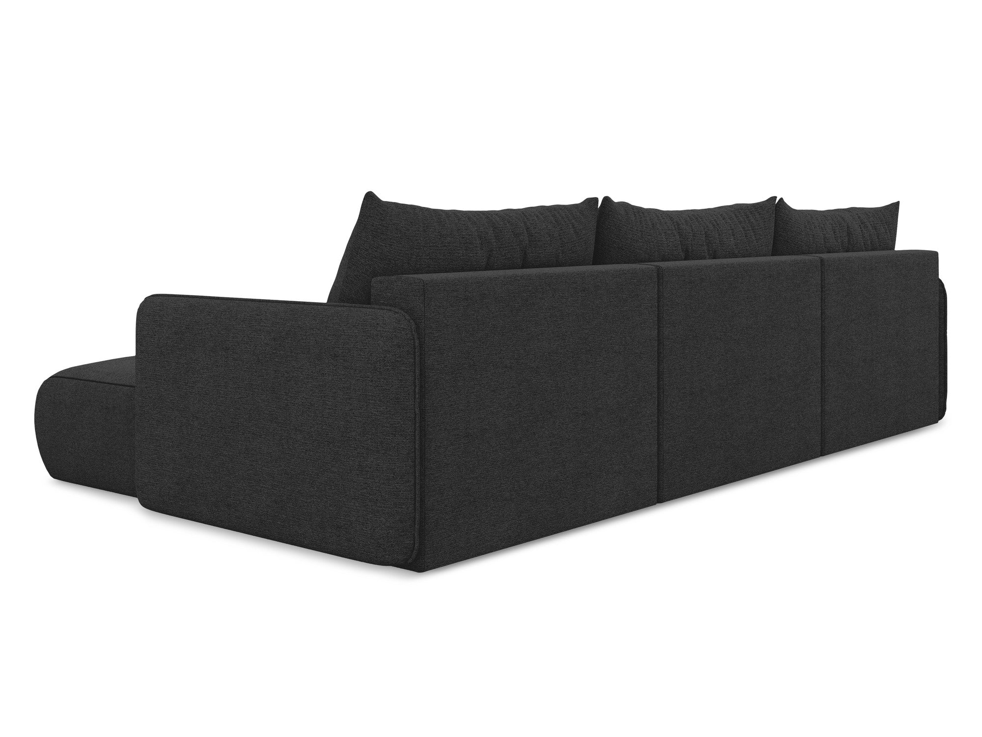 Panoramic Corner Sofa with Sleeping Function NANEA in Anthracite Chenille