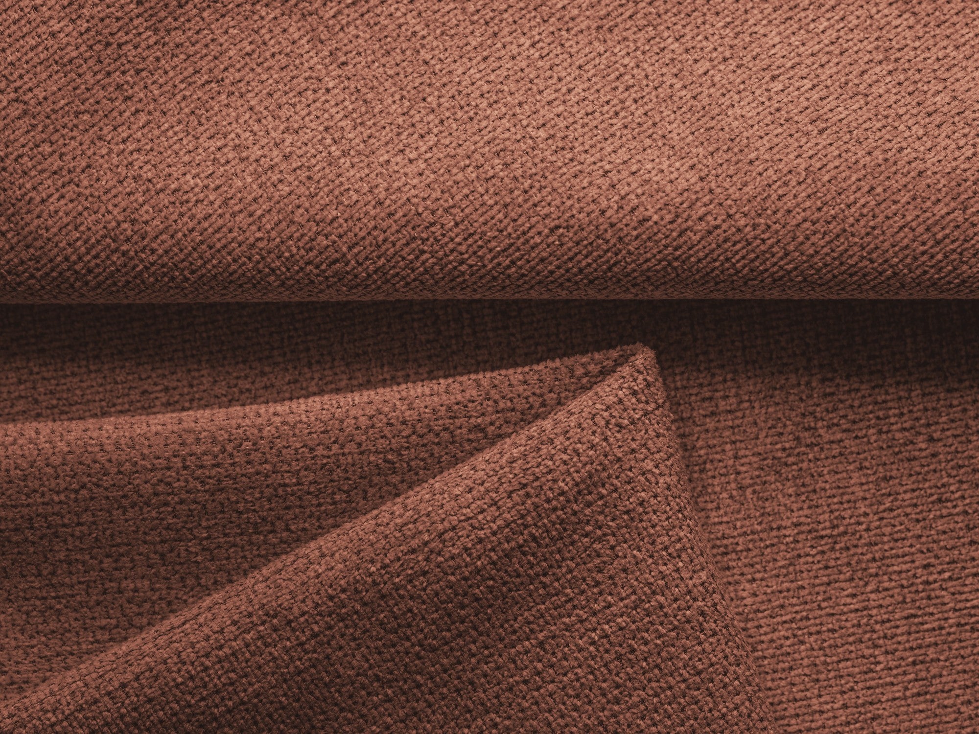 Panoramacouch mit Schlaffunktion NANEA in gedämpftem rosa Chenille