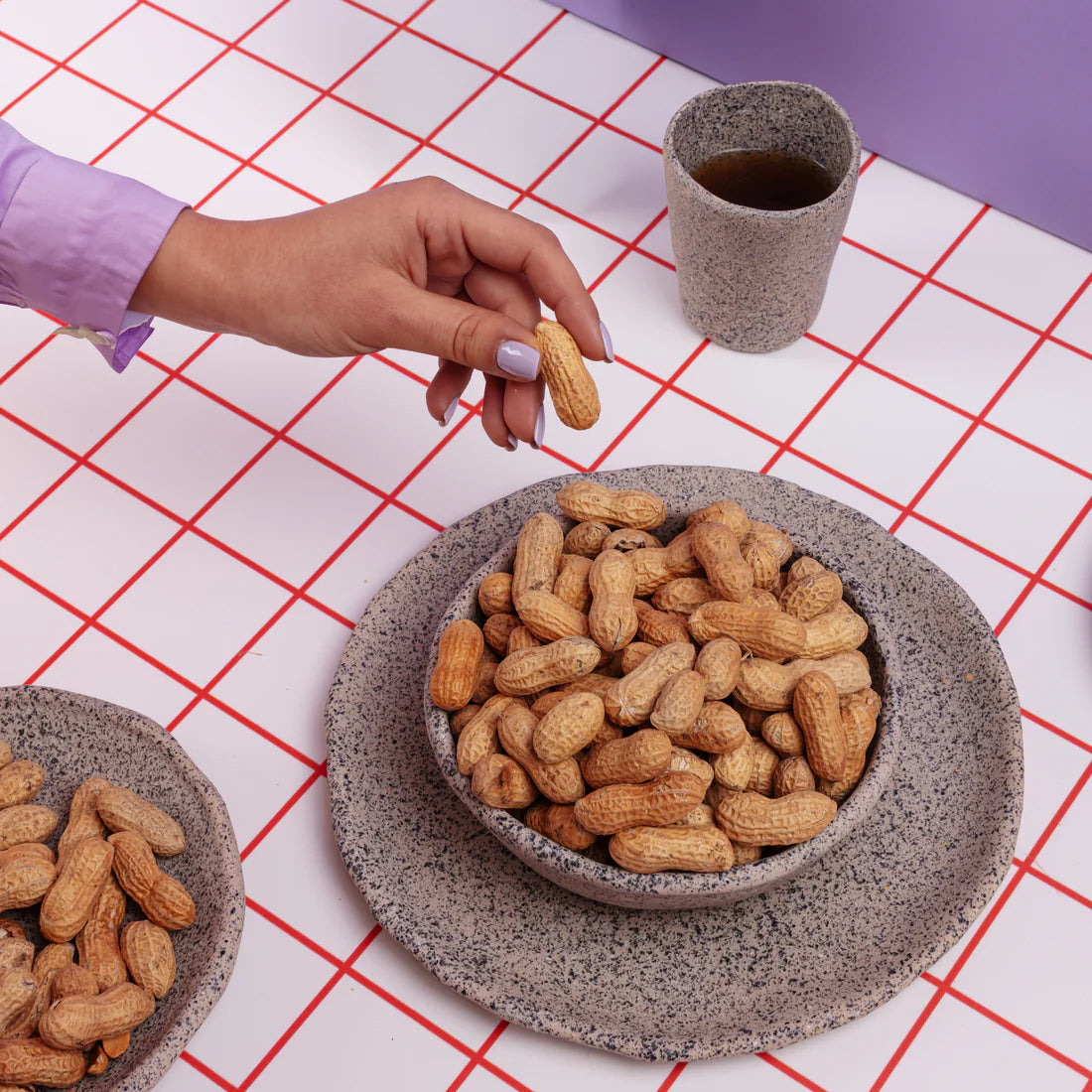 Miska NEWLITHIC szara porcelana