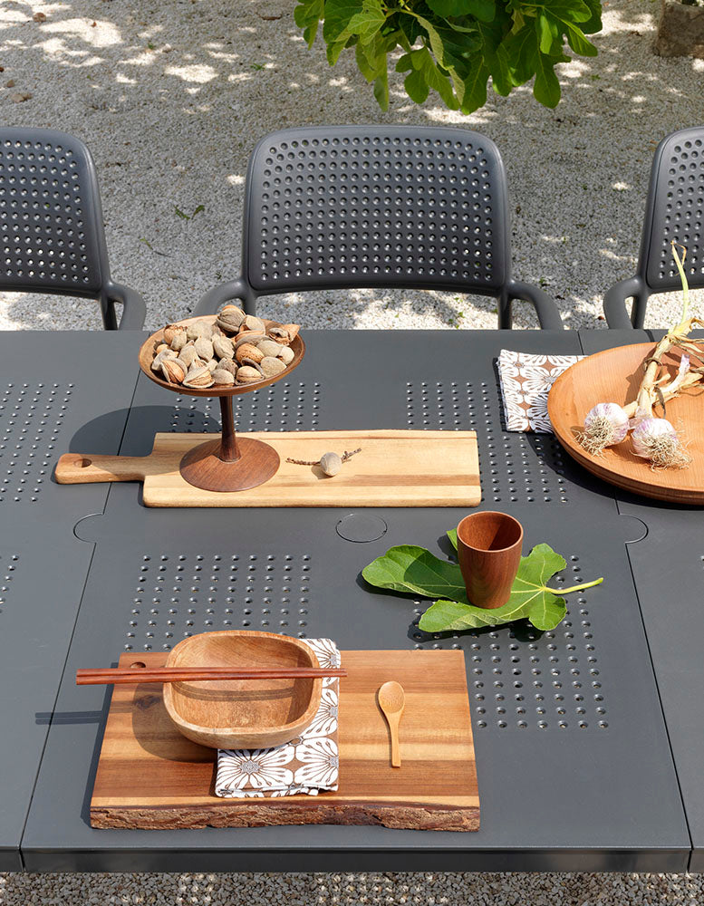 Outdoor chair with armrests BORA agave green