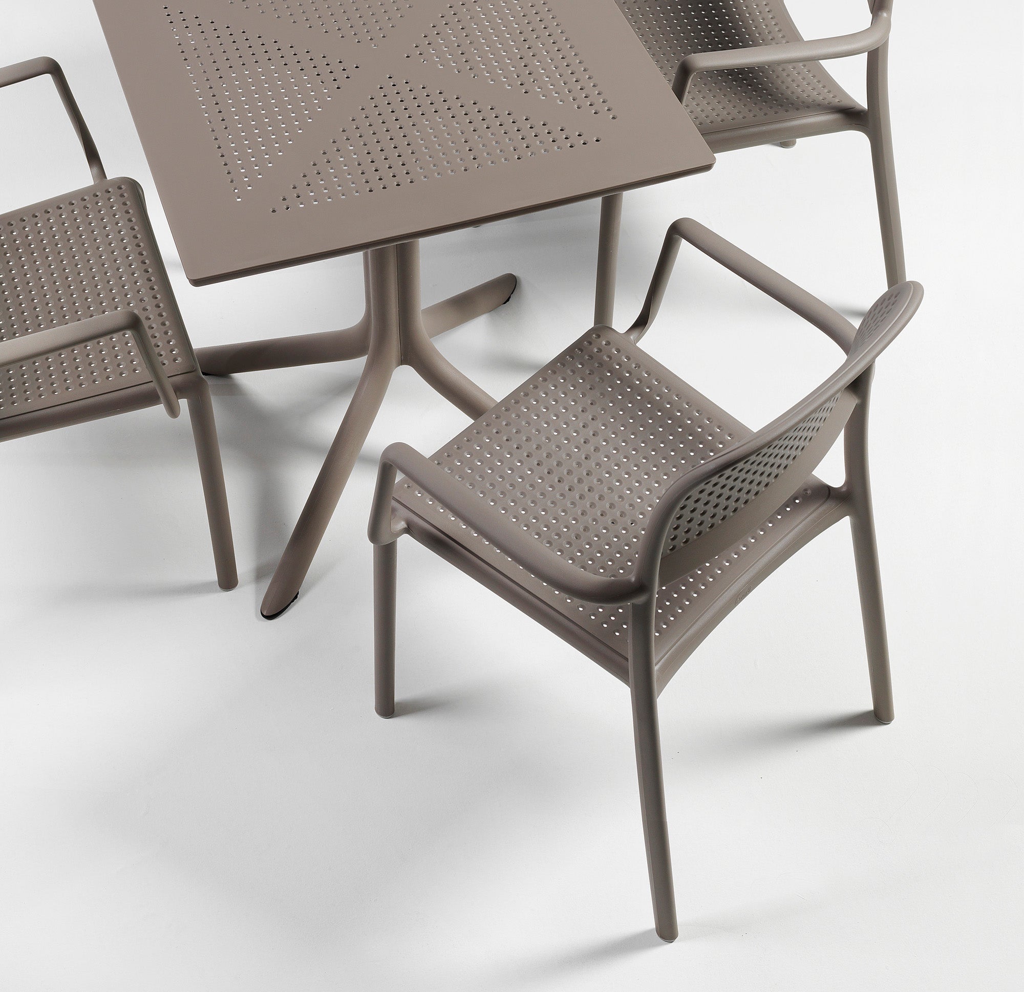 Outdoor chair with armrests BORA agave green