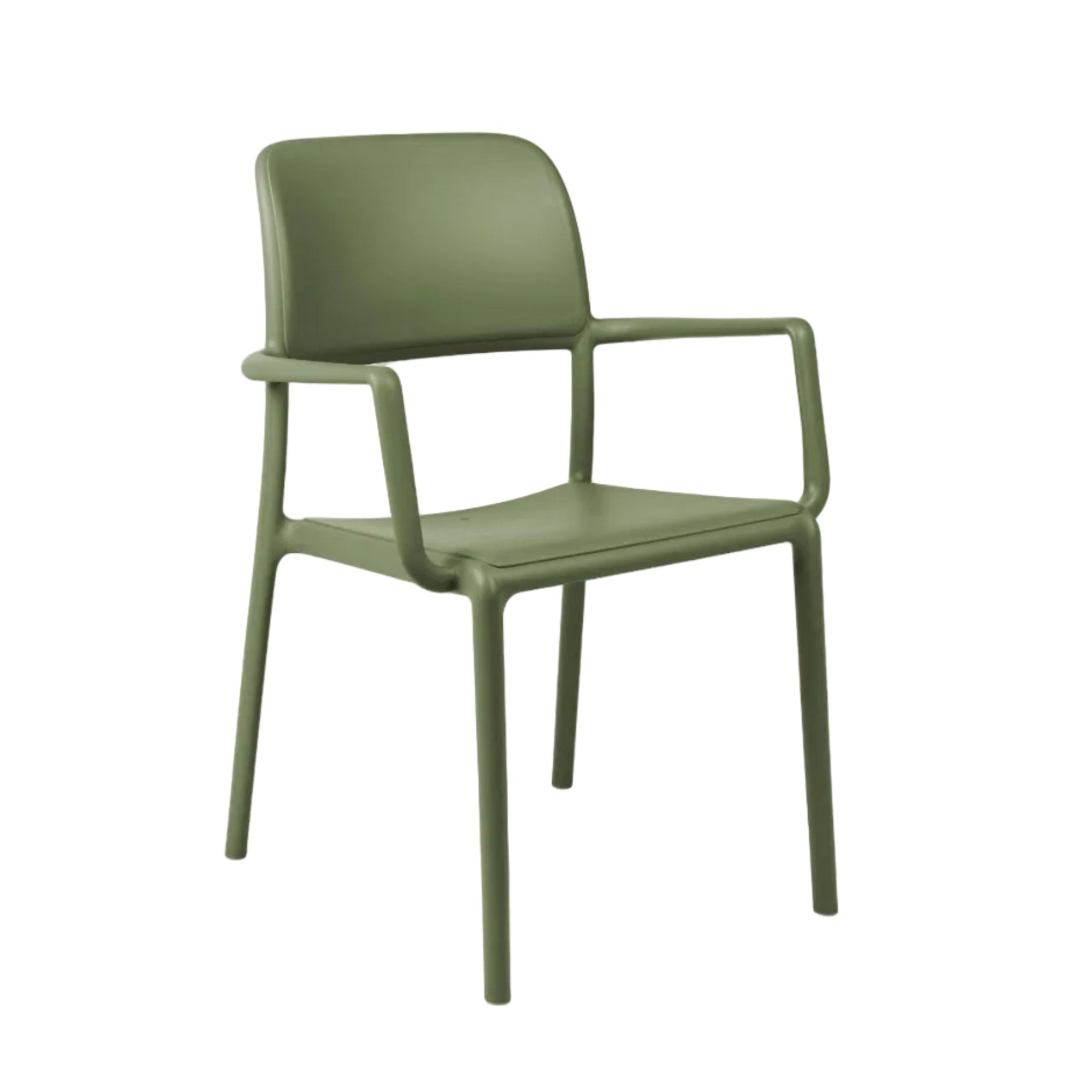 RIVA Outdoor Chair with Armrests in Agave Green