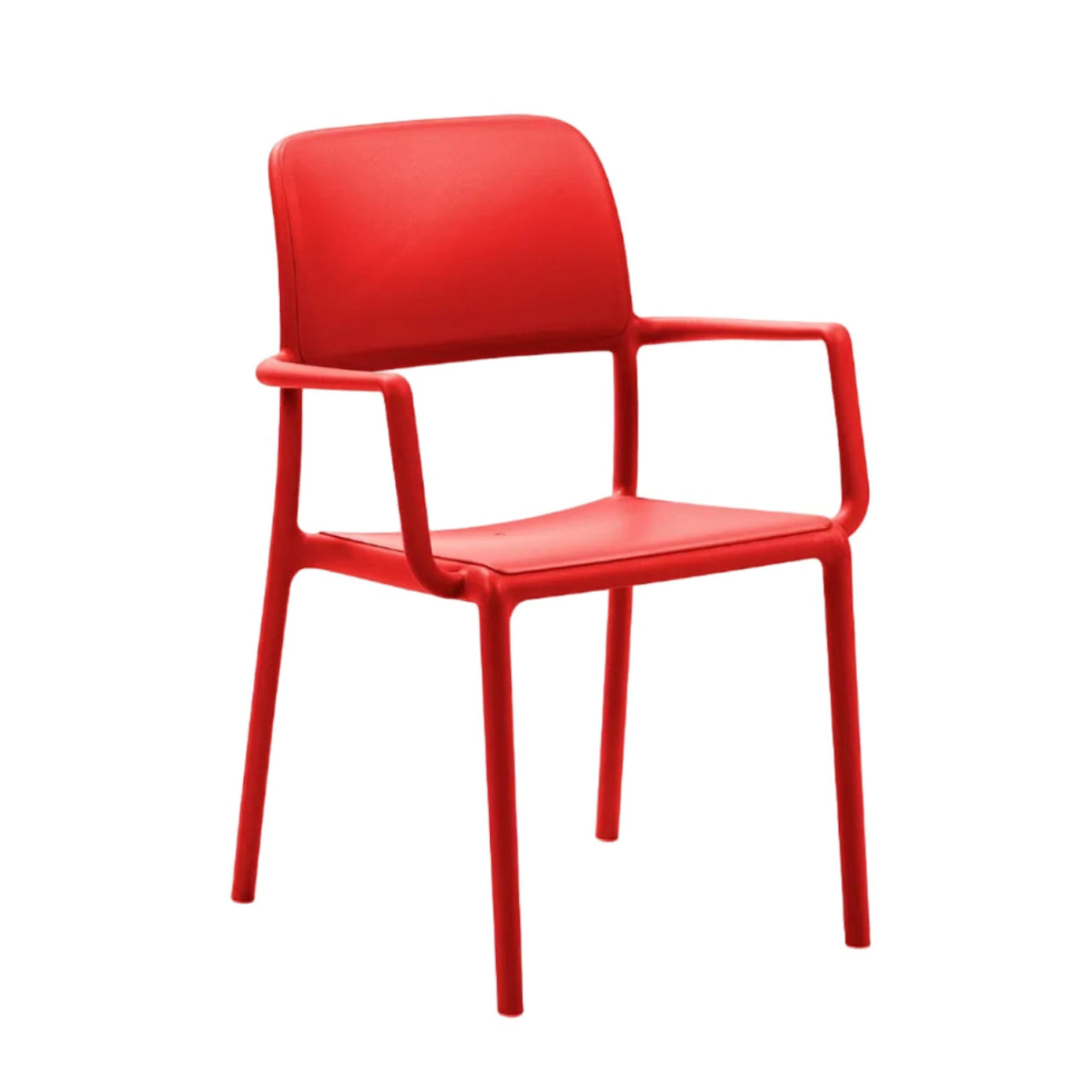 RIVA Red Outdoor Chair with Armrests