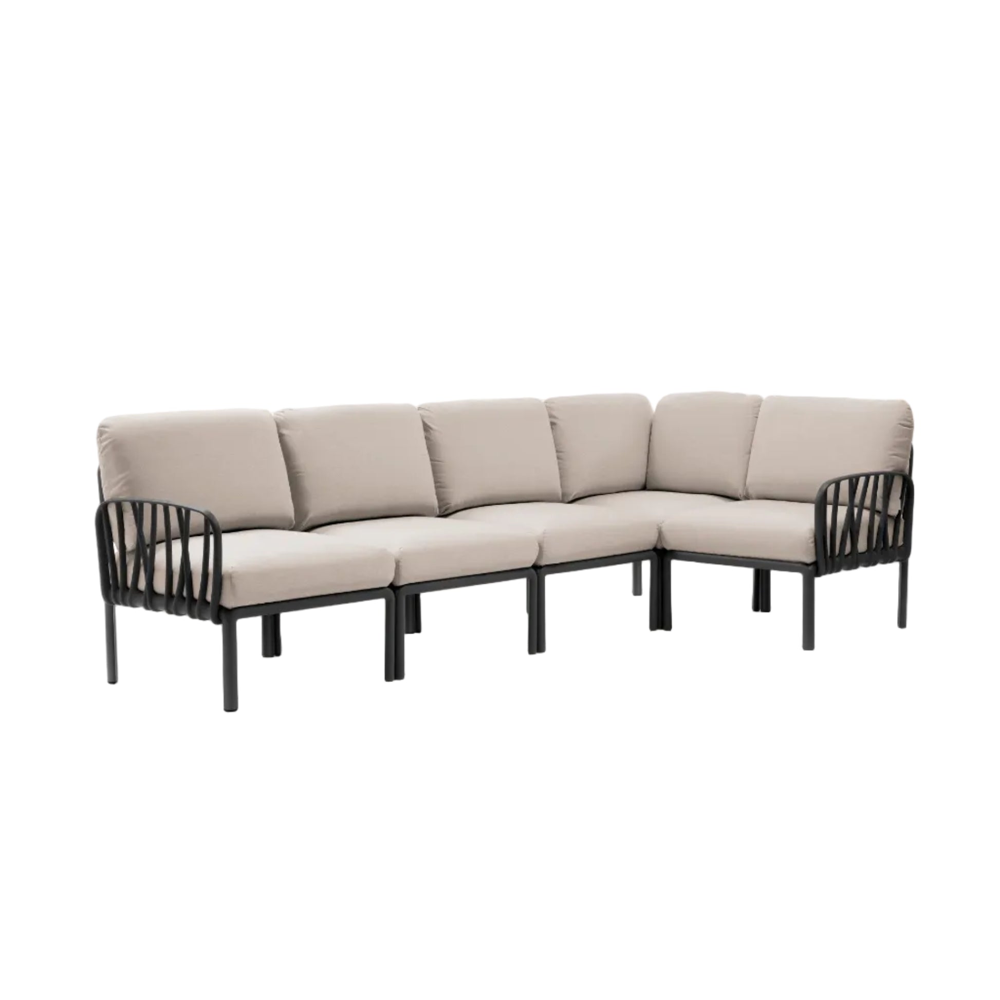 Modular Outdoor Corner Sofa KOMODO 5 – TECH PANAMA Beige with Anthracite Base