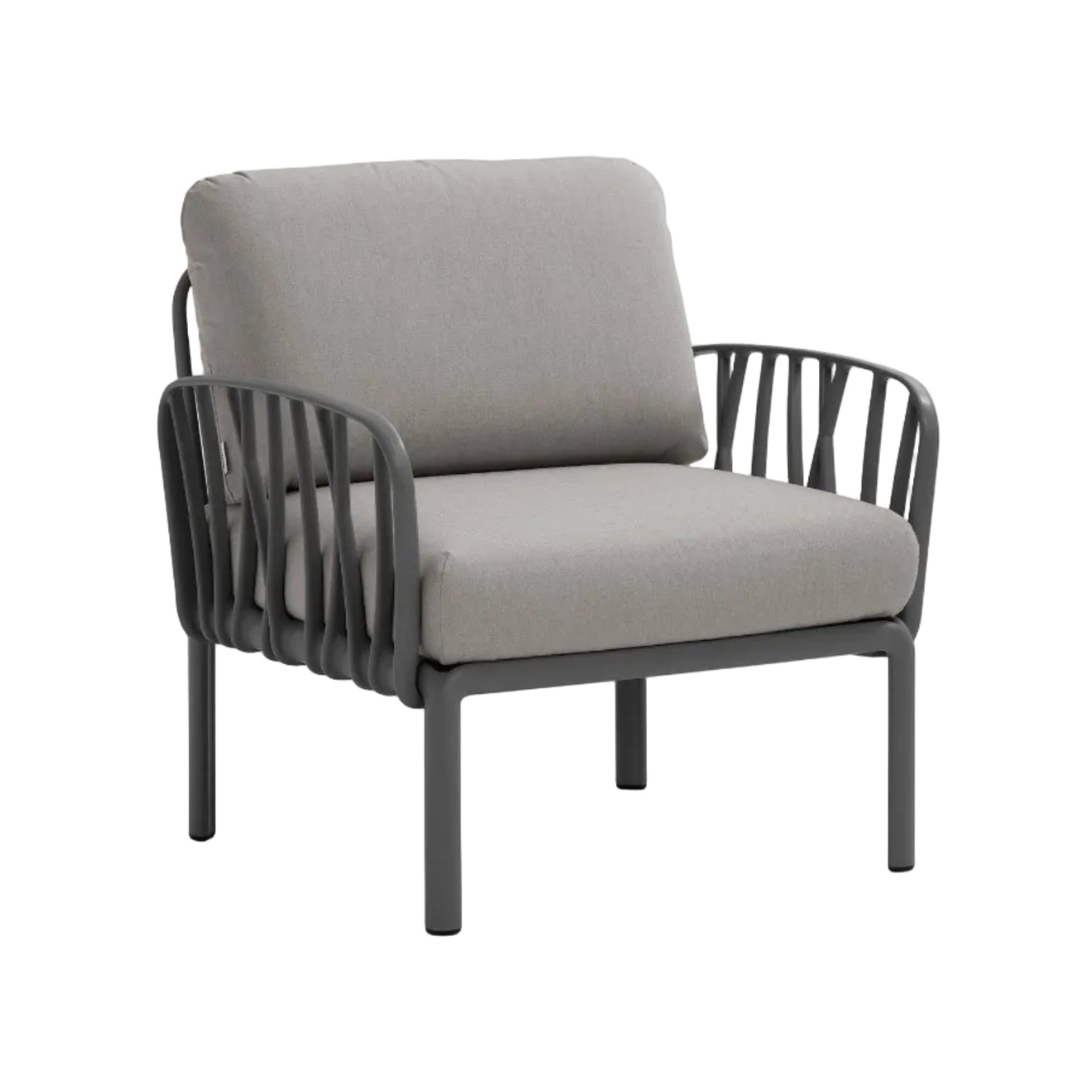 Outdoor Armchair KOMODO Gray with Anthracite Base