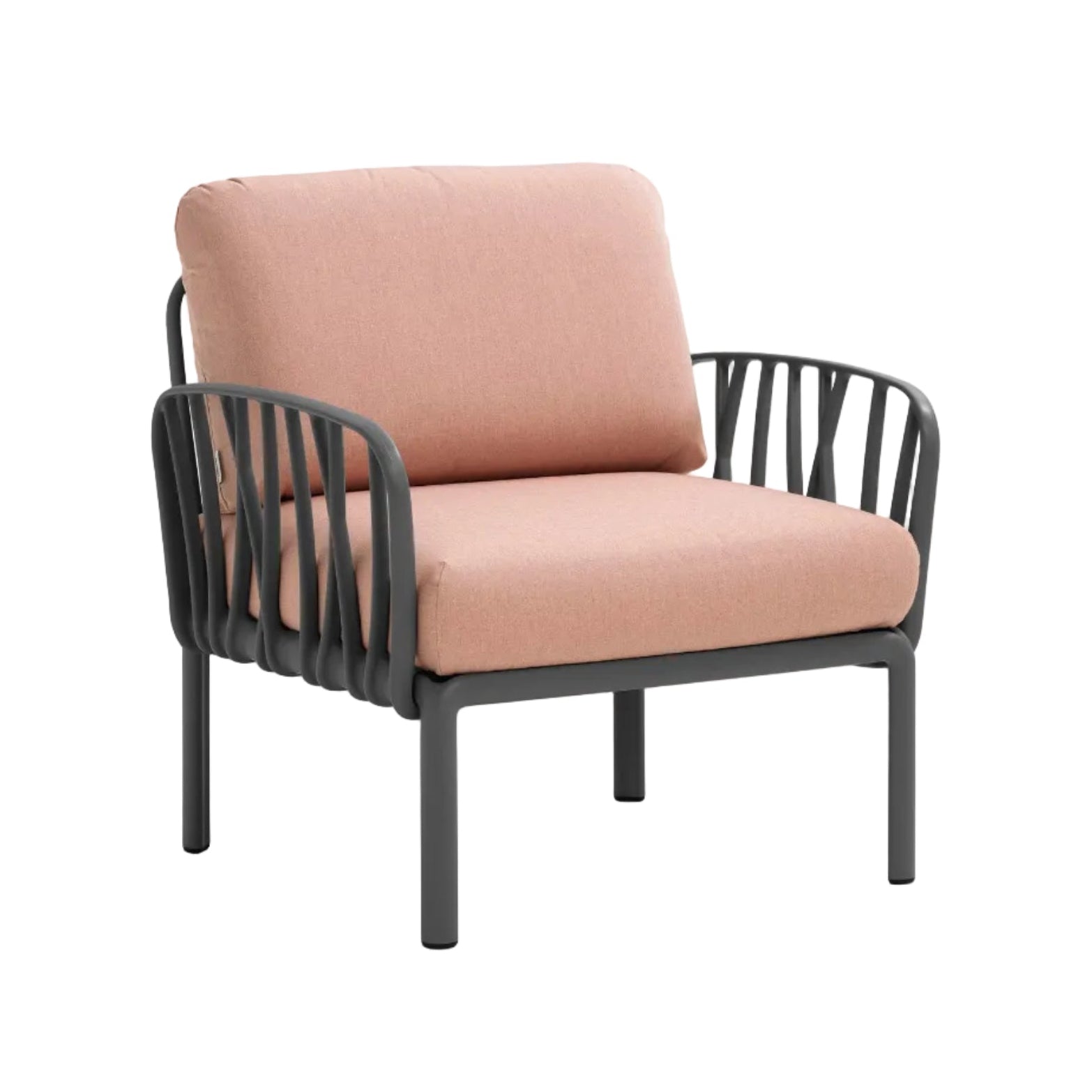 Outdoor Armchair KOMODO Pink with Anthracite Base
