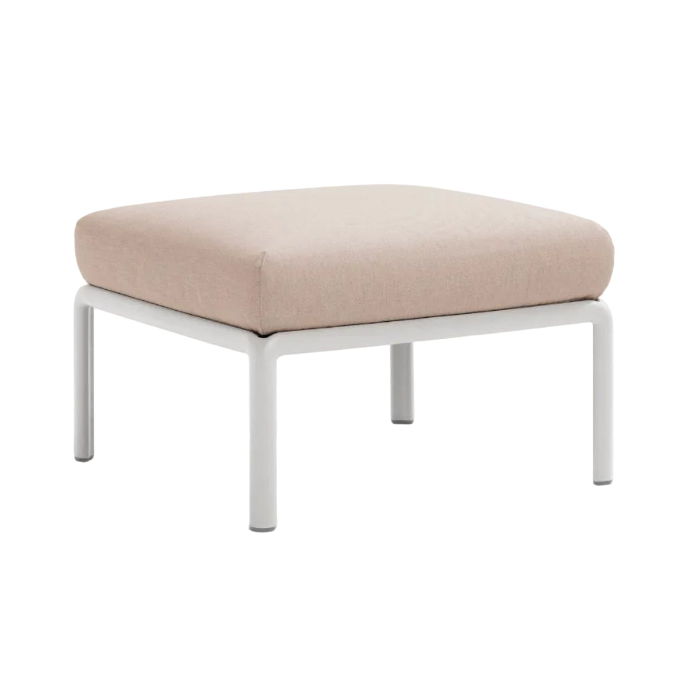Outdoor Pouf KOMODO beige Sunbrella® with white base